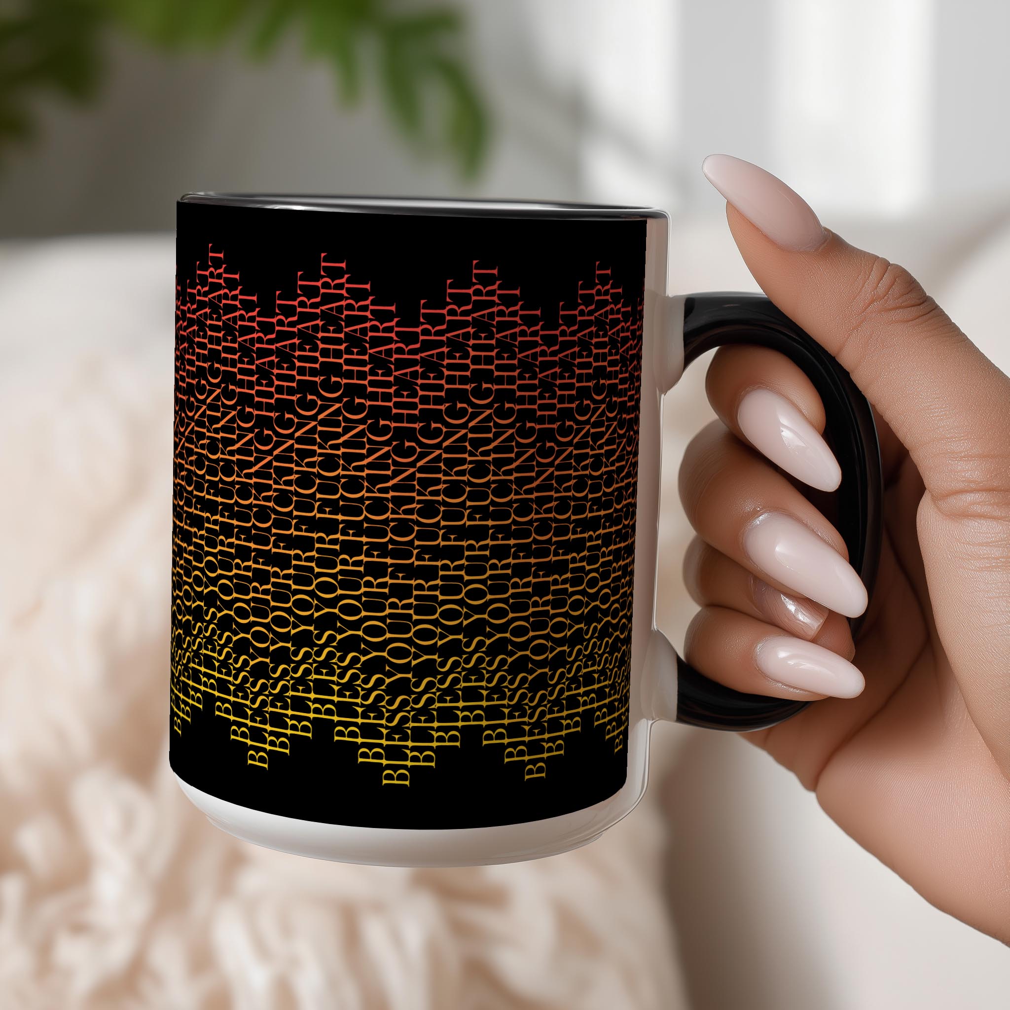 Hidden Message "Bless Your F*cking Heart" Mug