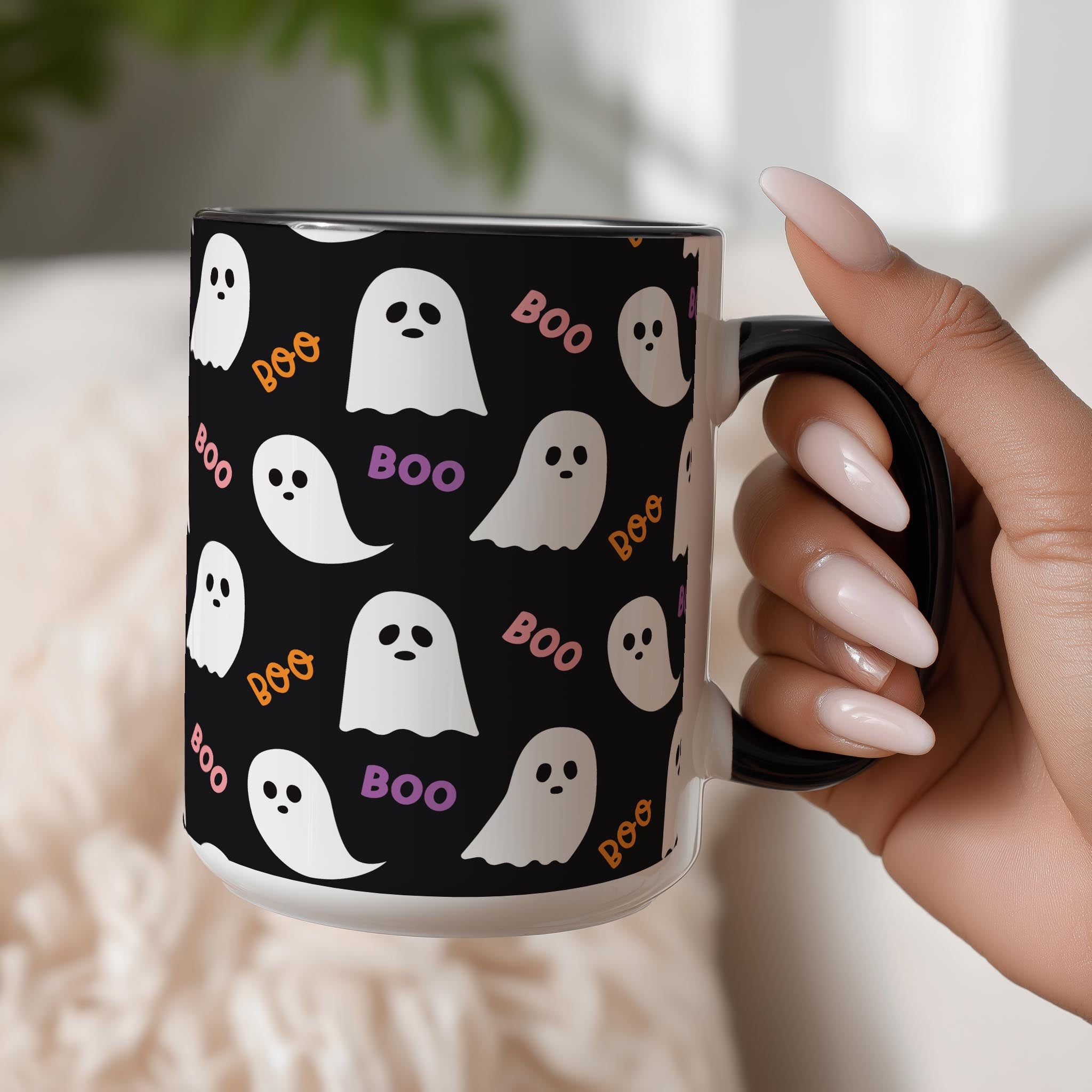 Cute Ghost "Boo!" - Halloween Mug