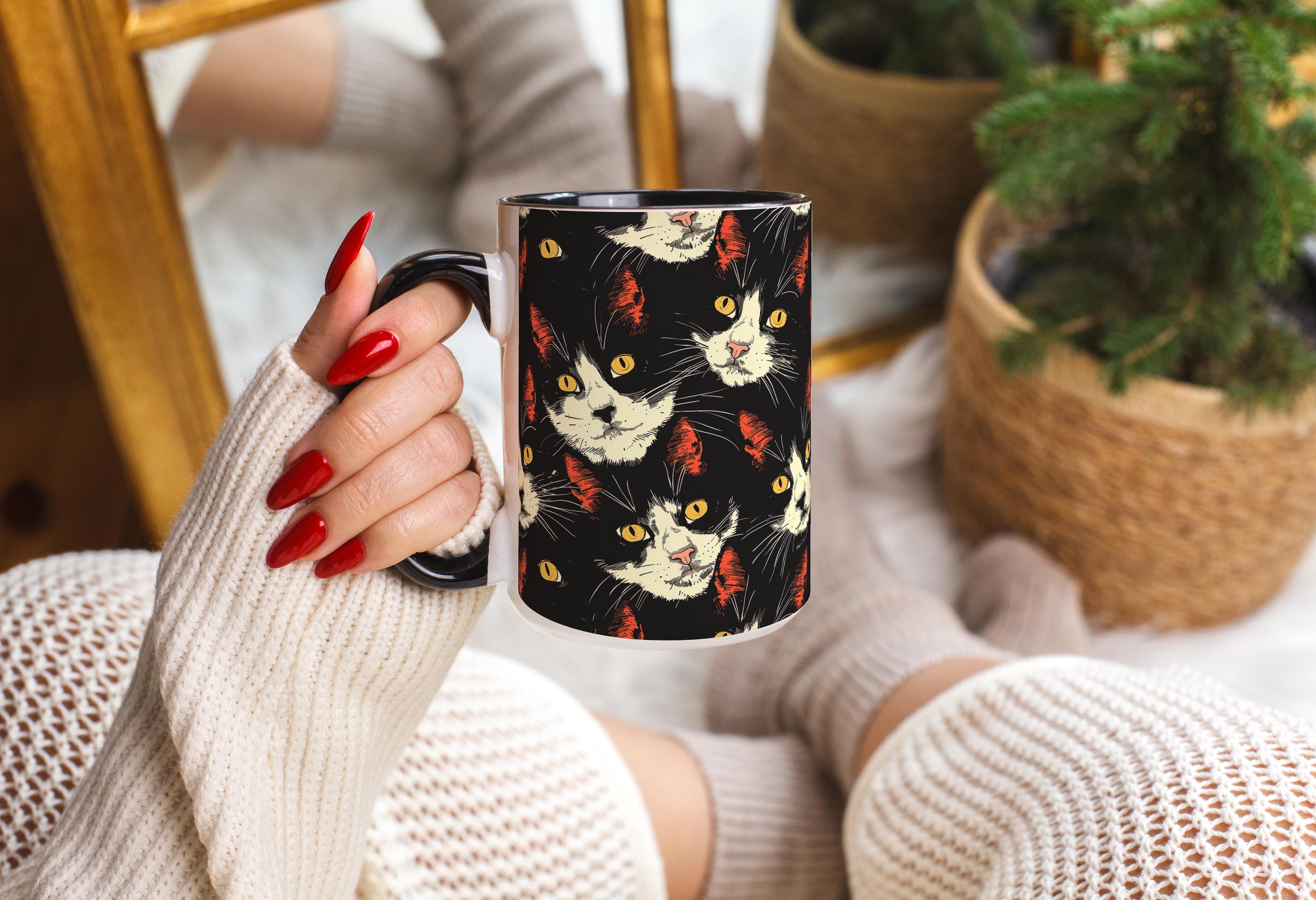 Calico Cats Pattern - Pet Lovers Mug