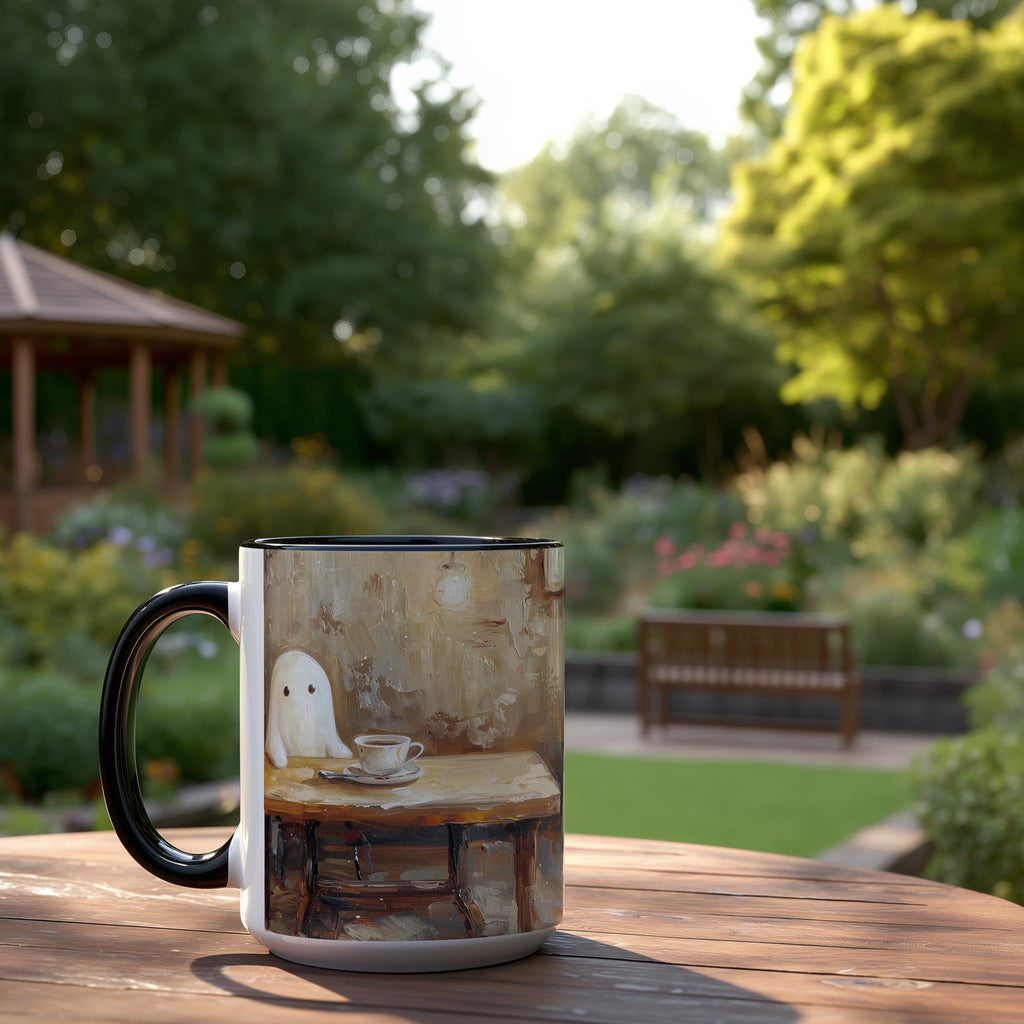 Oil Painted Ghosts drinking Coffee - Halloween Mug