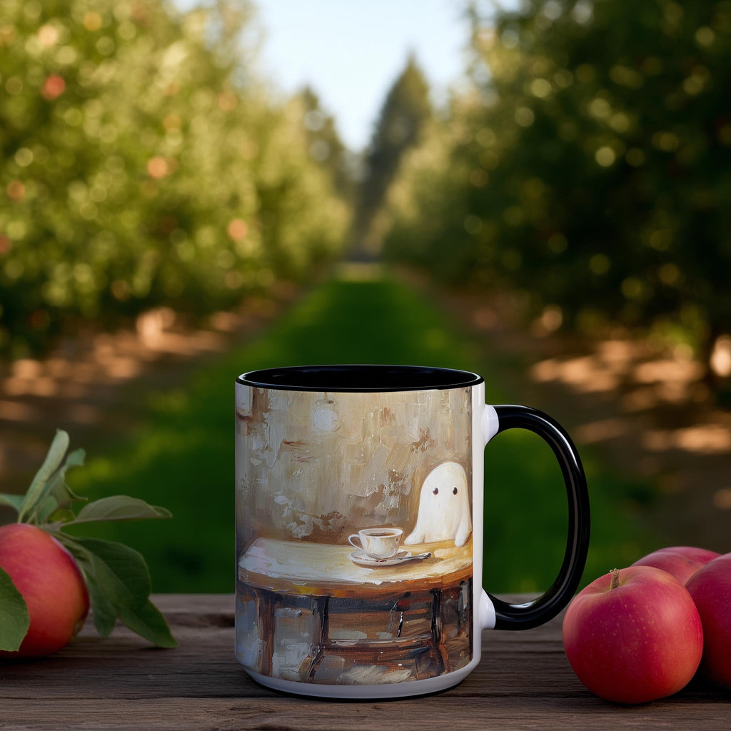 Oil Painted Ghosts drinking Coffee - Halloween Mug