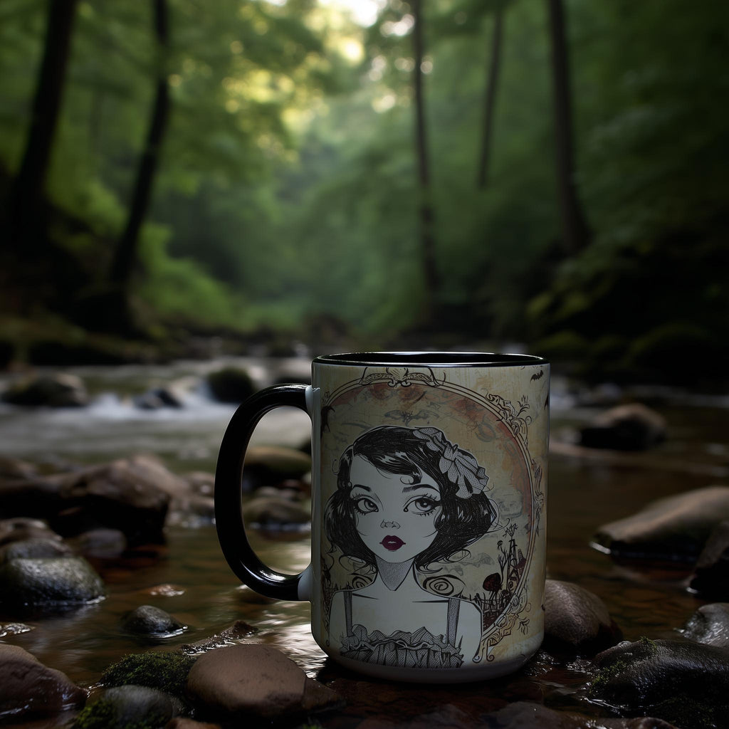 Cute Goth Girl Portrait - Halloween Mug