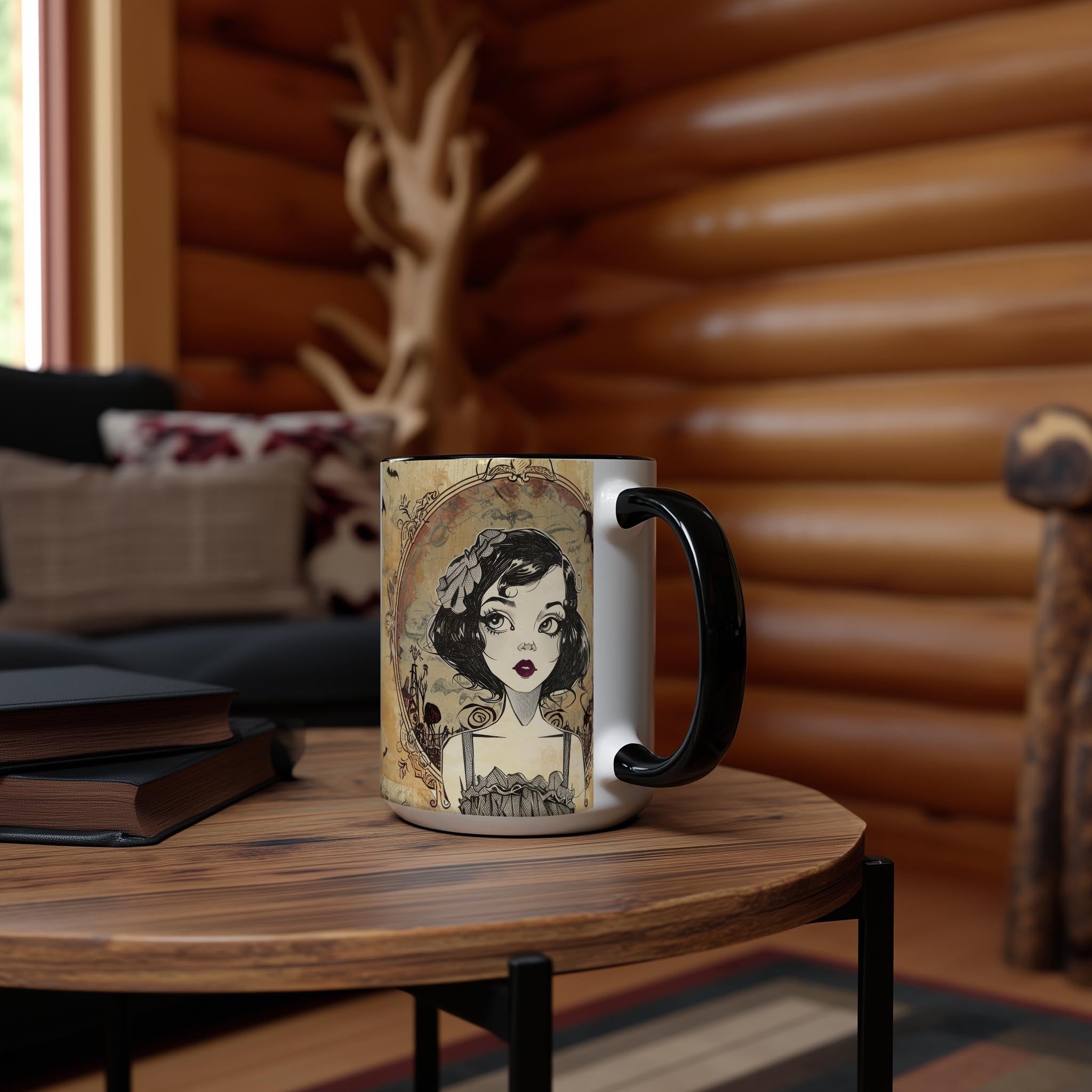 Cute Goth Girl Portrait - Halloween Mug