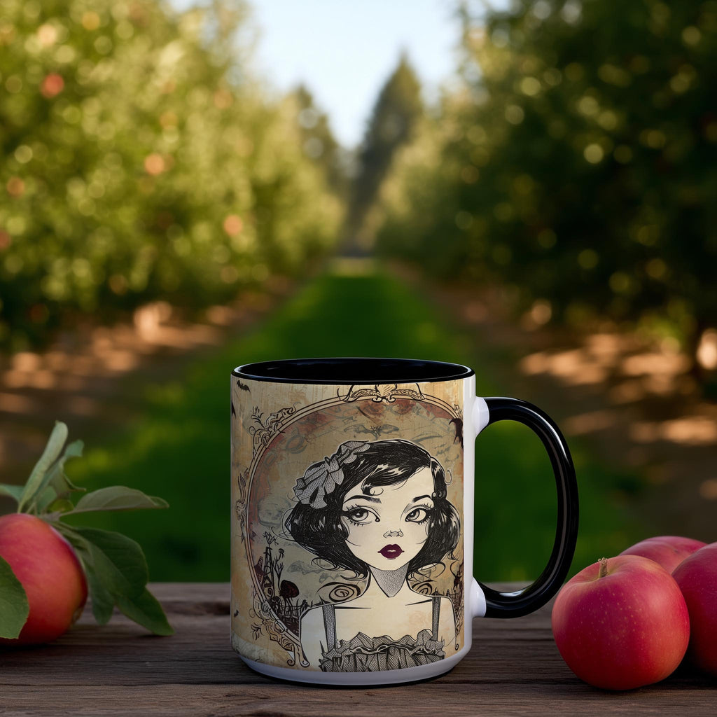 Cute Goth Girl Portrait - Halloween Mug