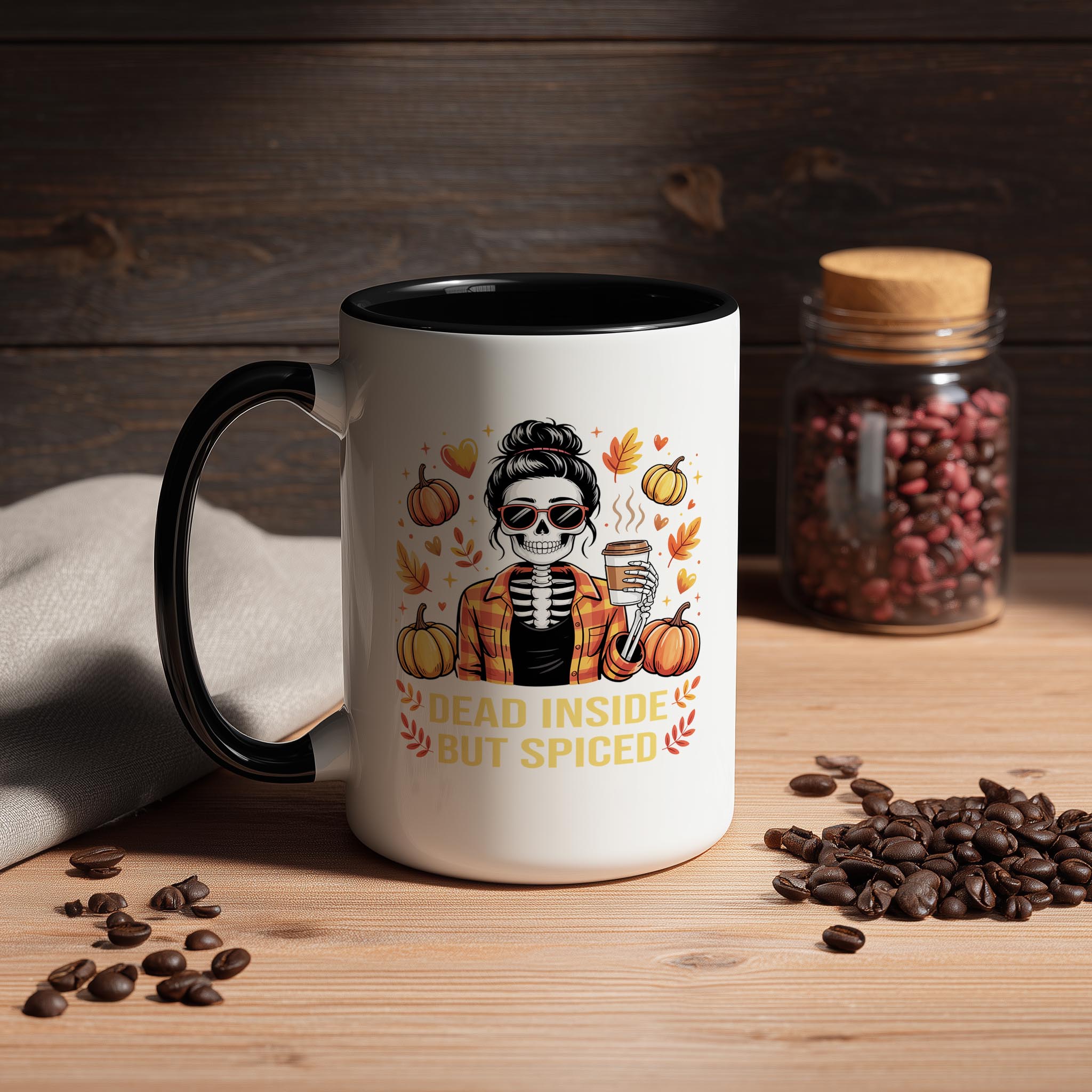 Dead Inside but Pumkpin Spiced - Hobbies and Interests Mug