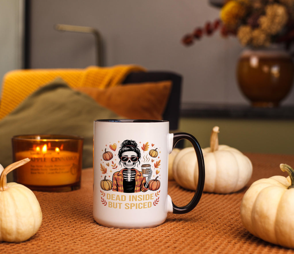 Dead Inside but Pumkpin Spiced - Hobbies and Interests Mug