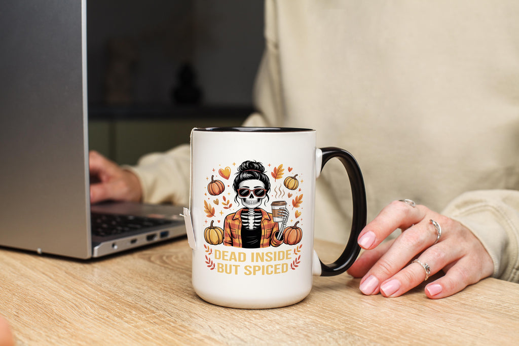 Dead Inside but Pumkpin Spiced - Hobbies and Interests Mug