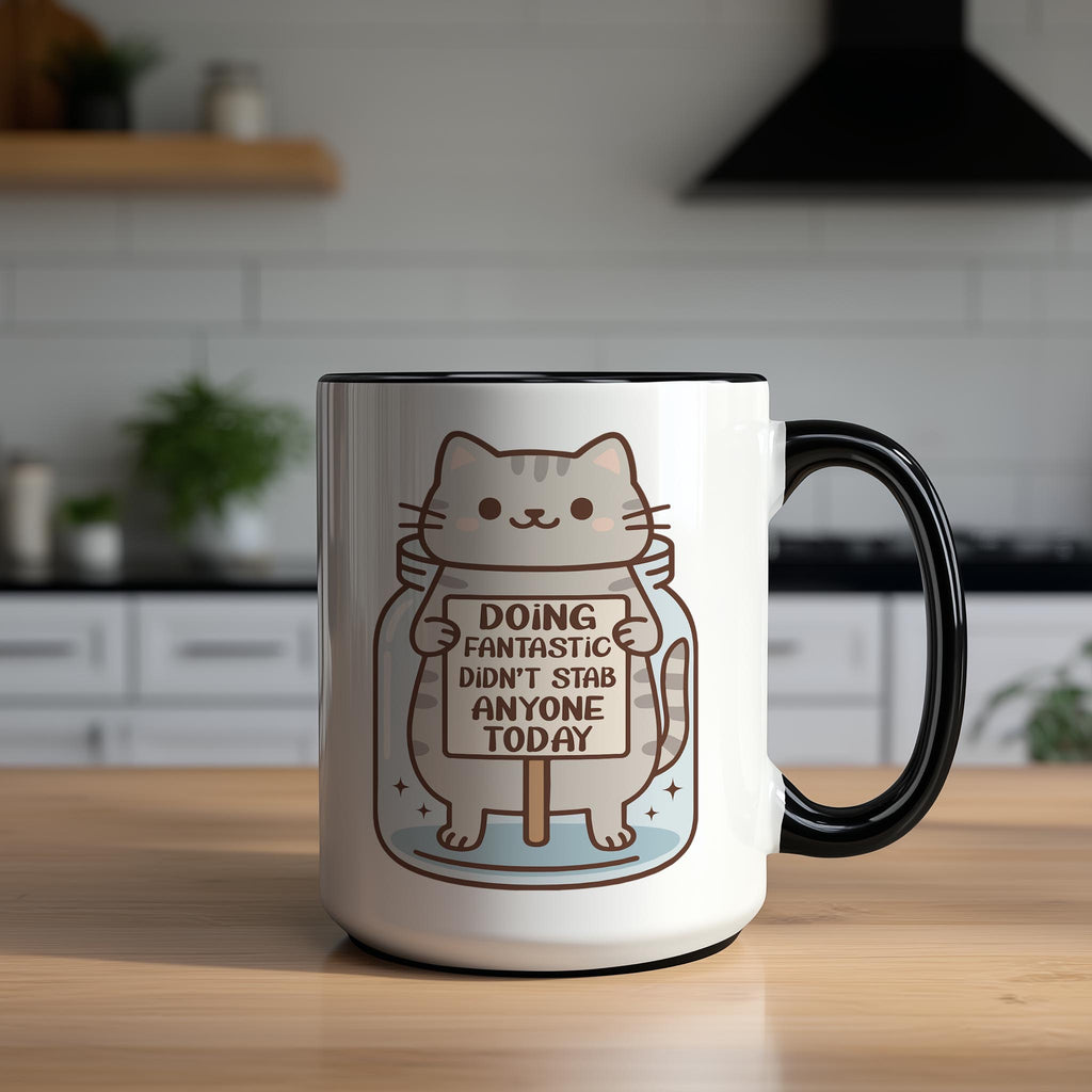 Doing Fantastic Didn't Stab Anyone Today - Health and Wellbeing Mug