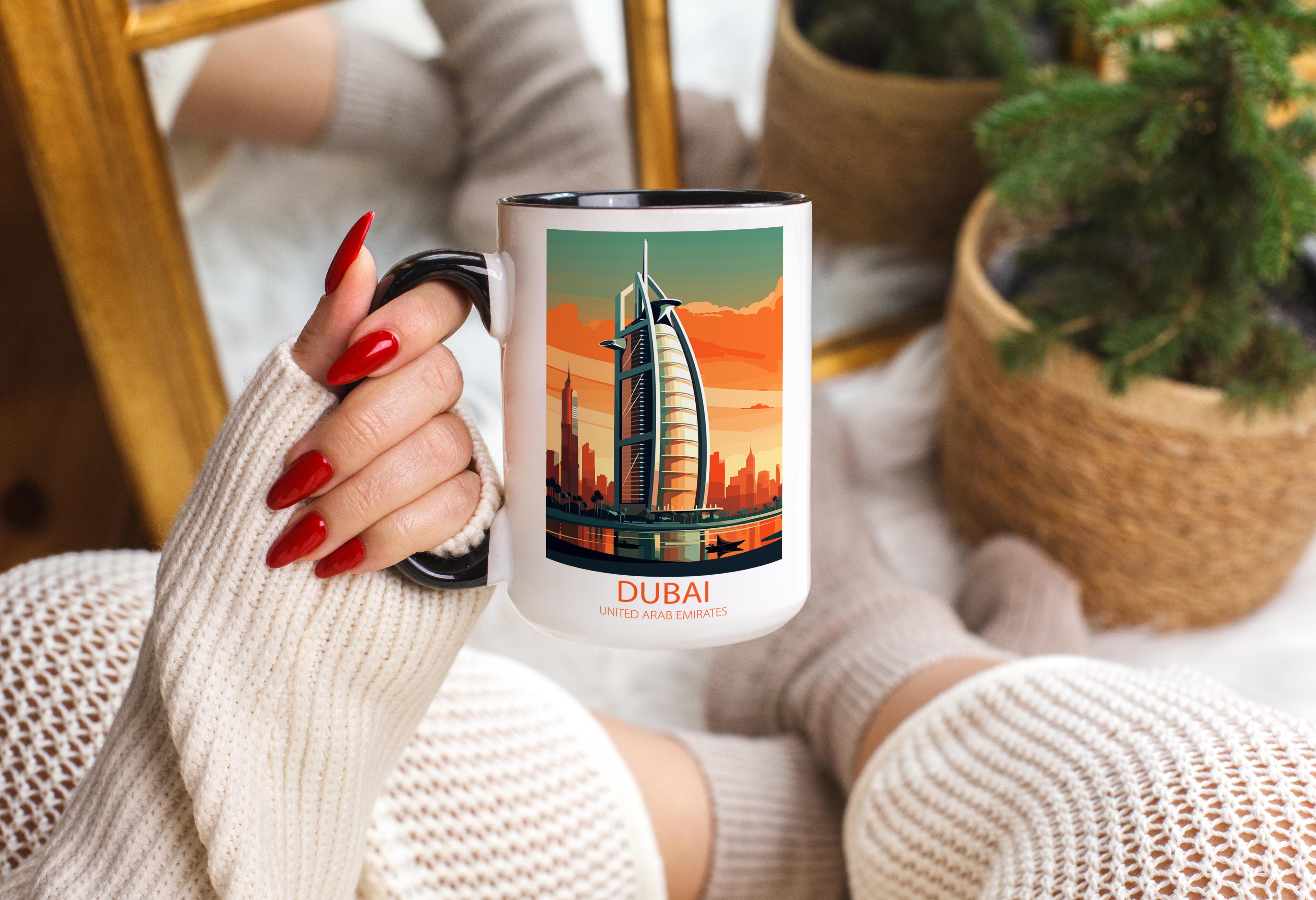 Dubai - united Arab Emirates - Beautiful Tourist Hotspots Mug