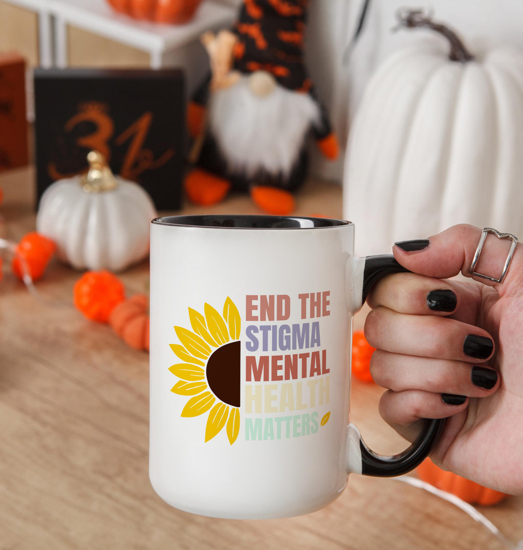 End the Stigma - Mental Health Matters - Health and Wellbeing Mug