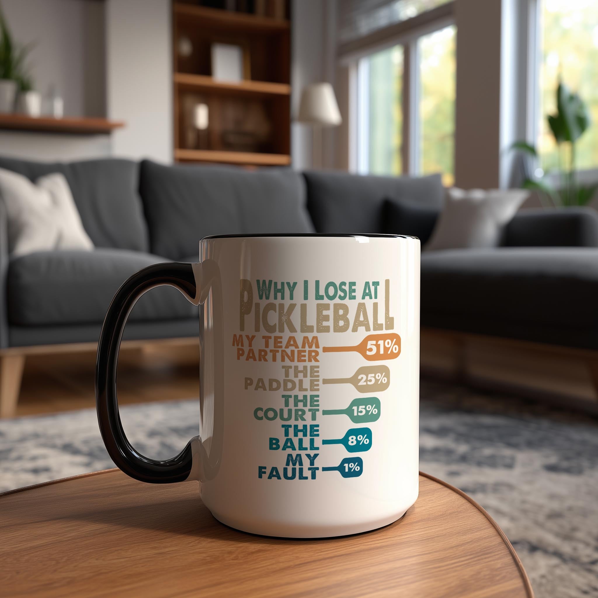 Why I Lose at Pickleball - Hobbies and Interests Mug