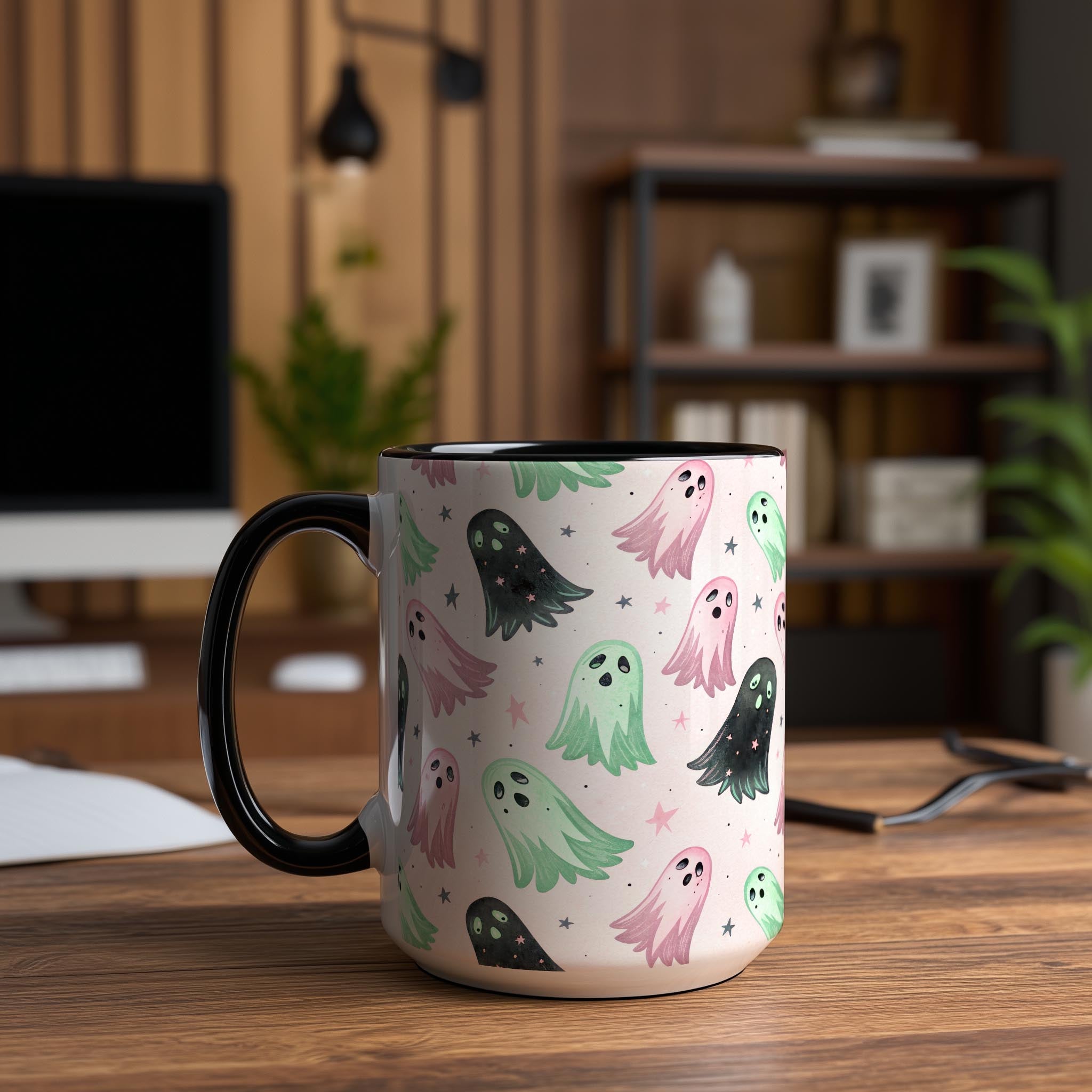 Fabulous Ghosts Pattern - Halloween Mug