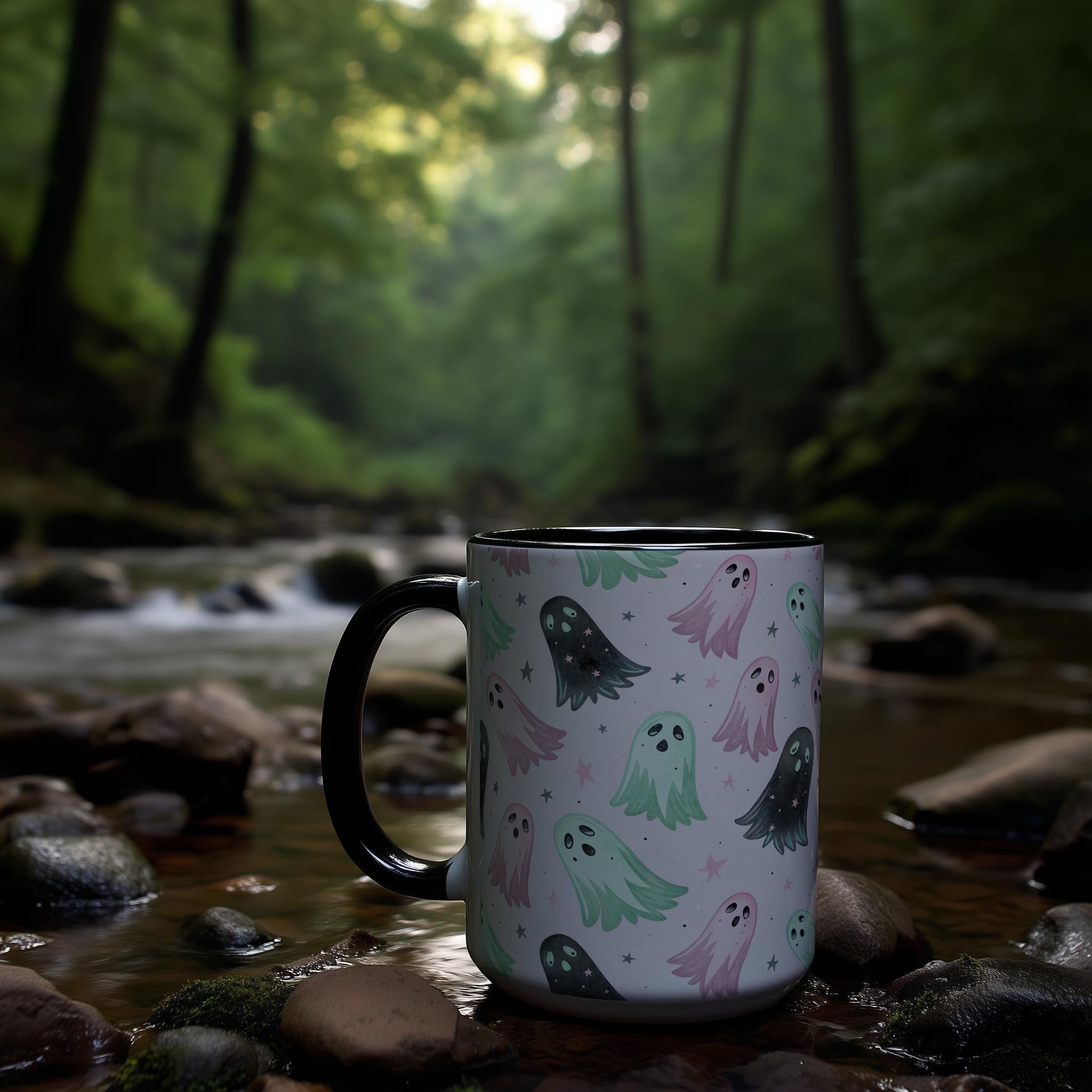 Fabulous Ghosts Pattern - Halloween Mug