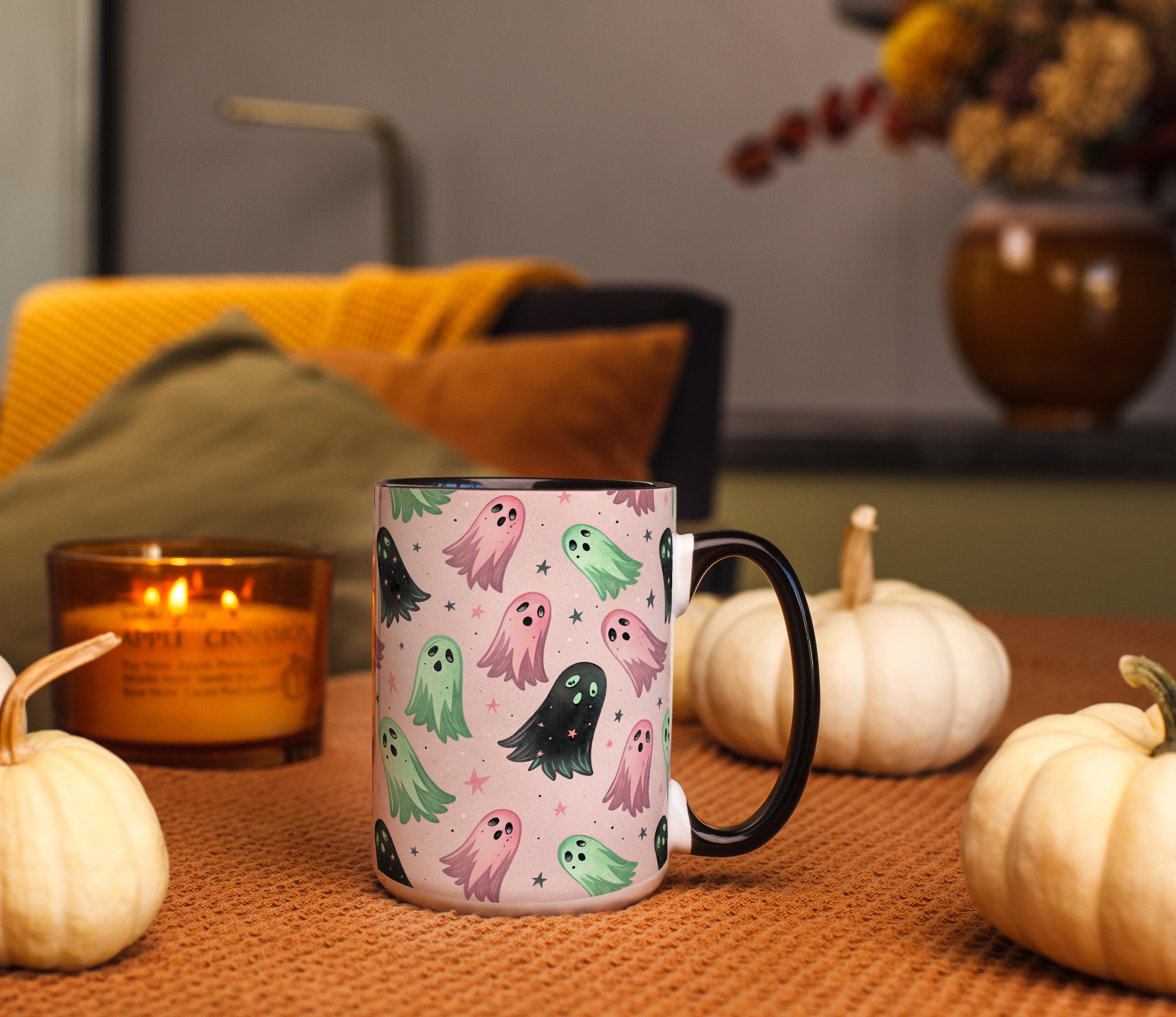 Fabulous Ghosts Pattern - Halloween Mug