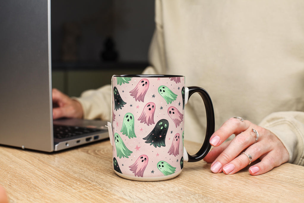 Fabulous Ghosts Pattern - Halloween Mug