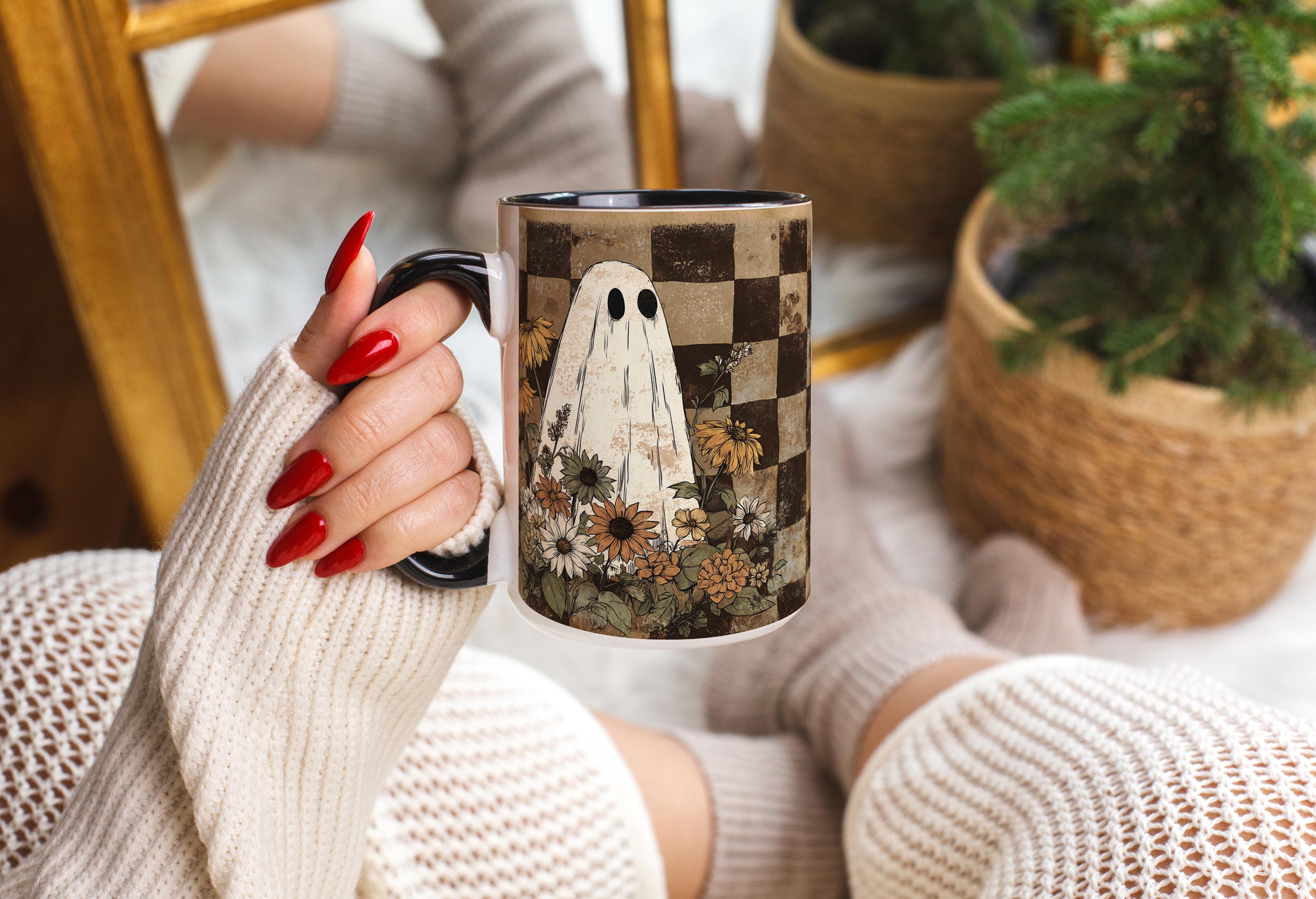 Ghosts among the Flowers - Halloween Mug