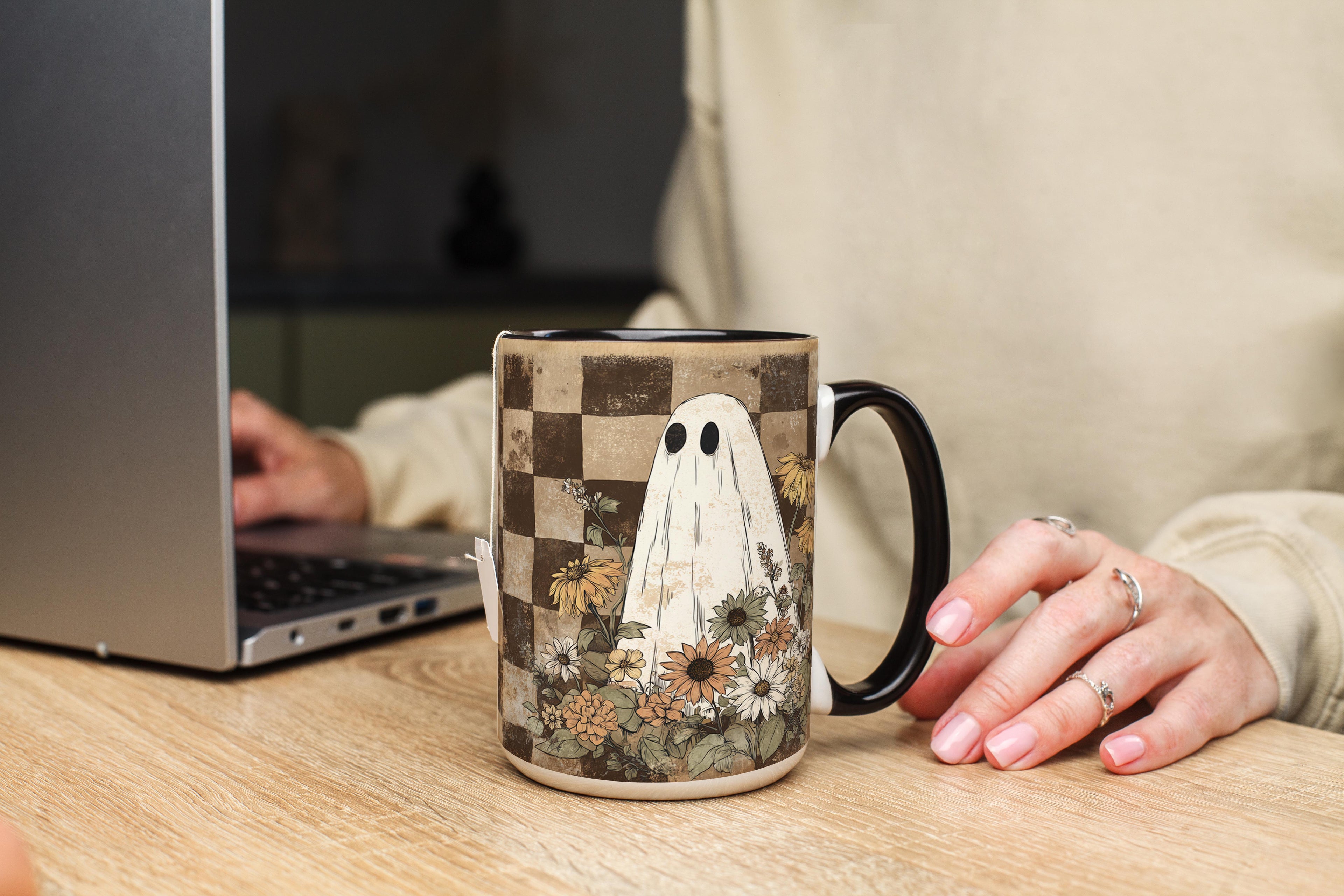 Ghosts among the Flowers - Halloween Mug