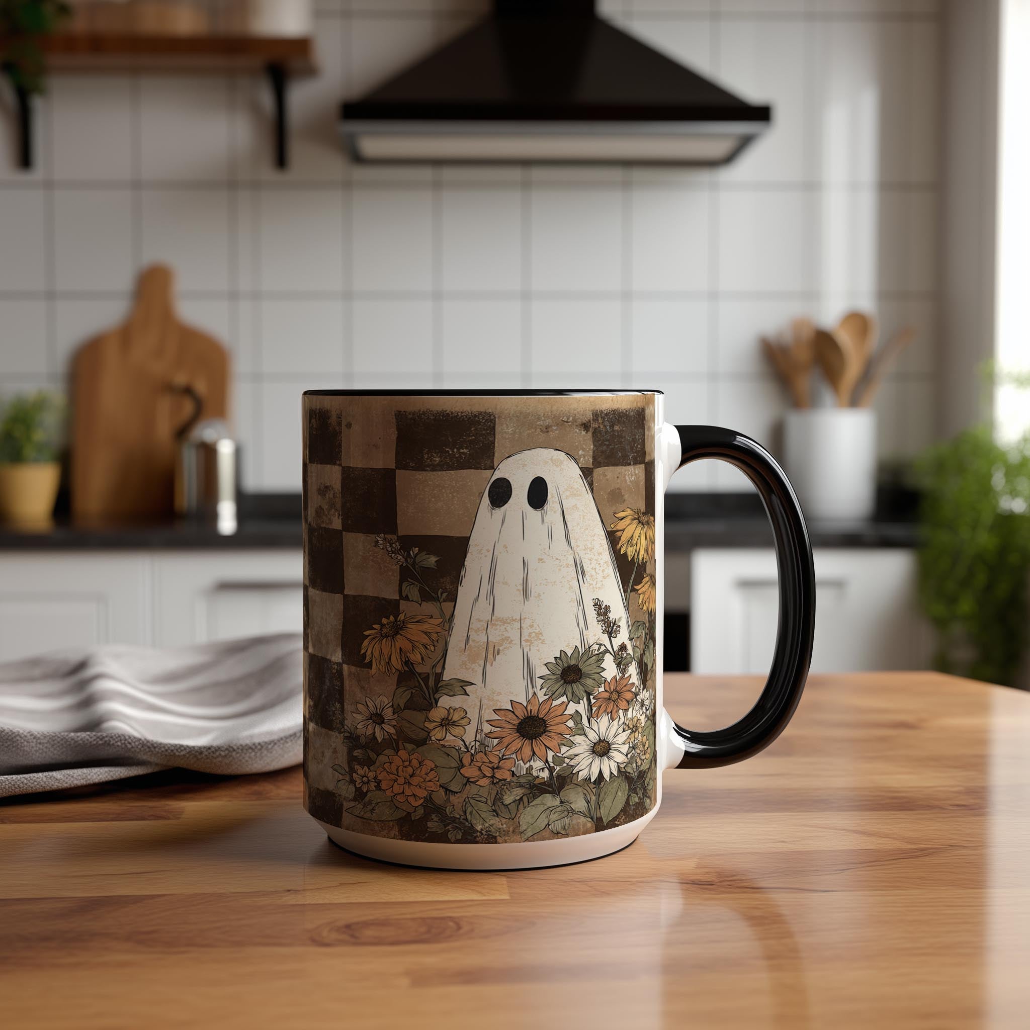 Ghosts among the Flowers - Halloween Mug