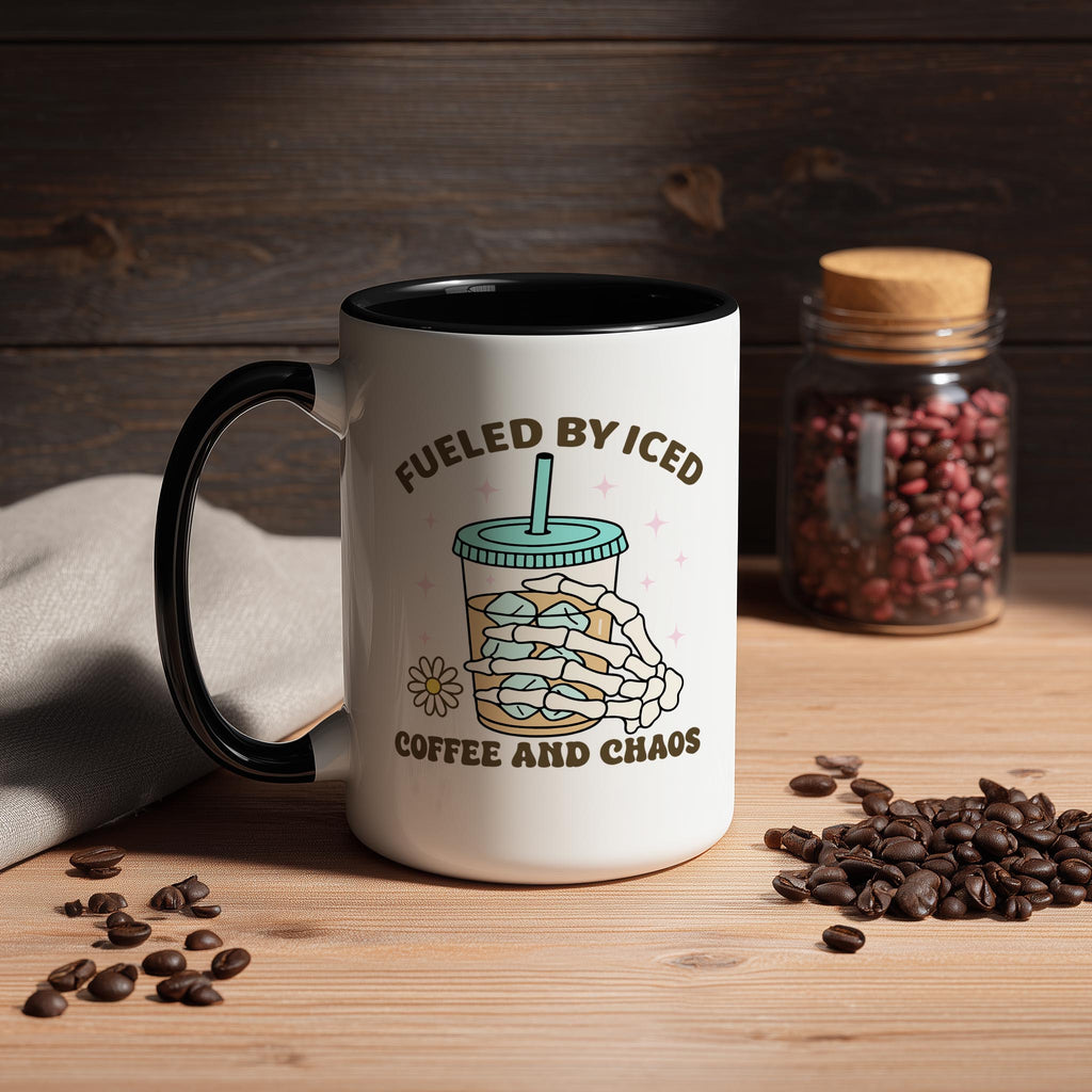 Fueled by Iced Coffee And Chaos - Coffee Lovers Mug