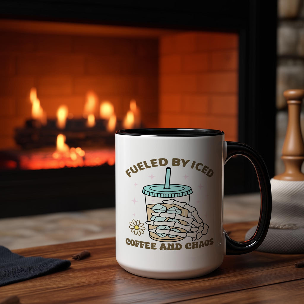 Fueled by Iced Coffee And Chaos - Coffee Lovers Mug