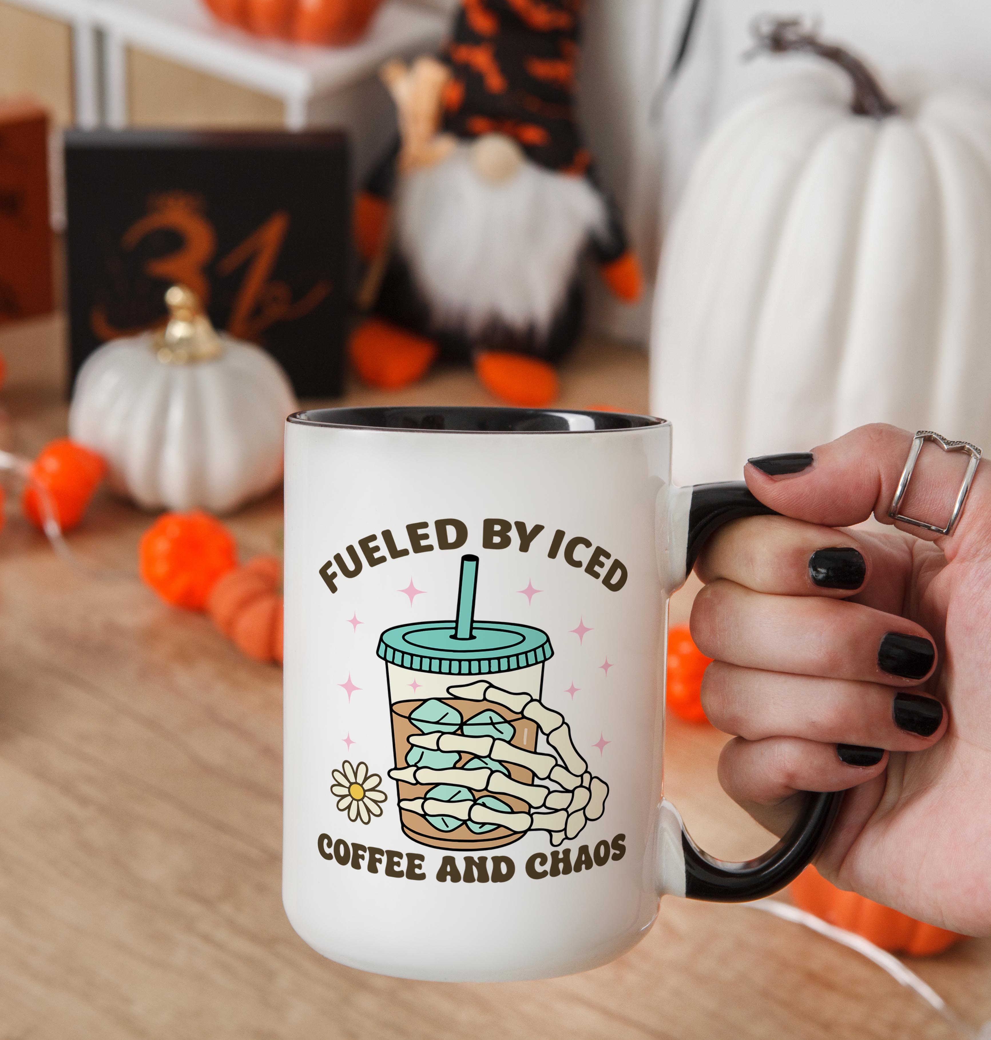 Fueled by Iced Coffee And Chaos - Coffee Lovers Mug