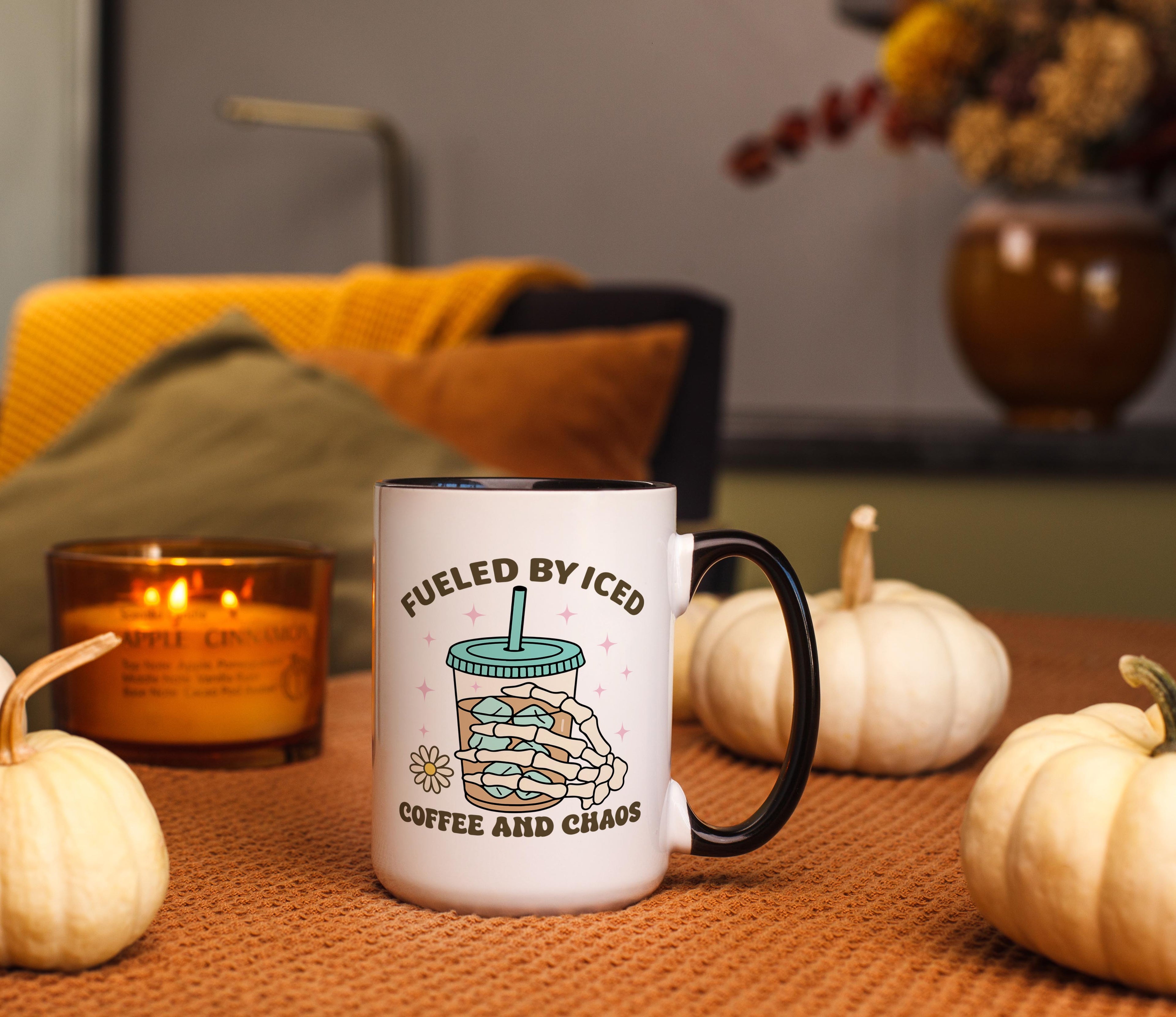 Fueled by Iced Coffee And Chaos - Coffee Lovers Mug