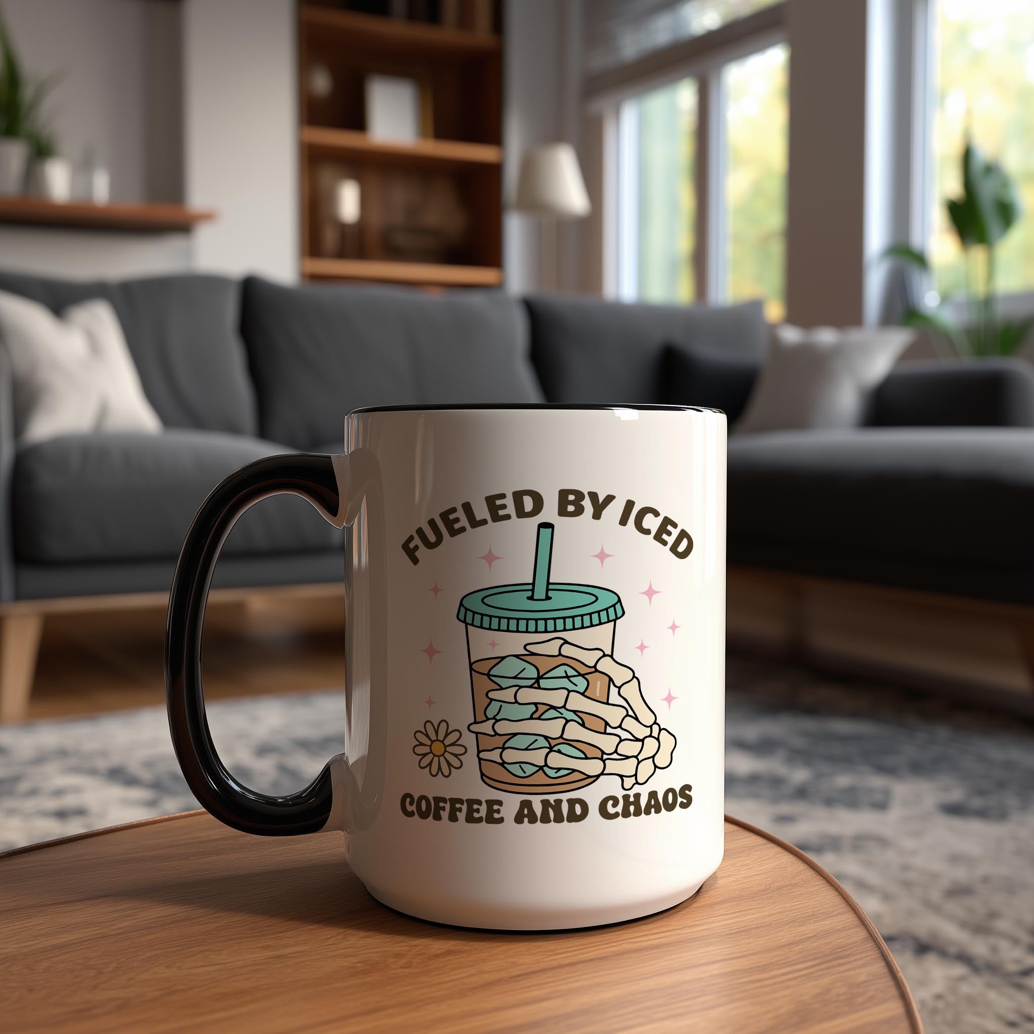 Fueled by Iced Coffee And Chaos - Coffee Lovers Mug
