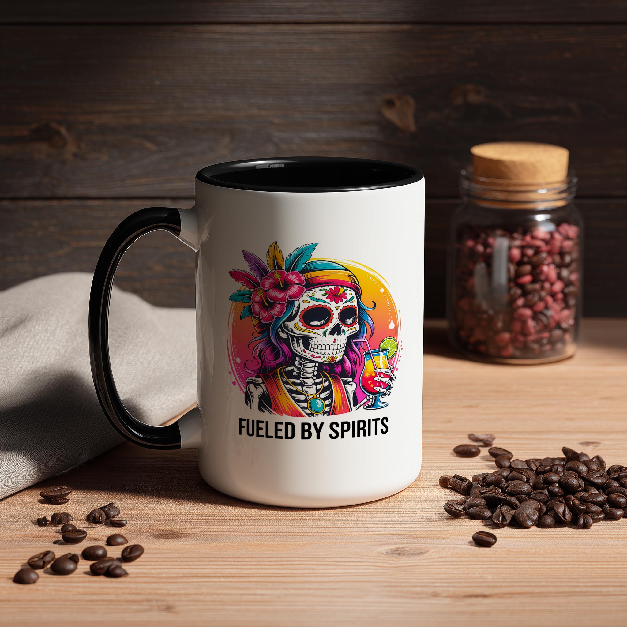 Fueled By Spirits - Adult Humor Mug