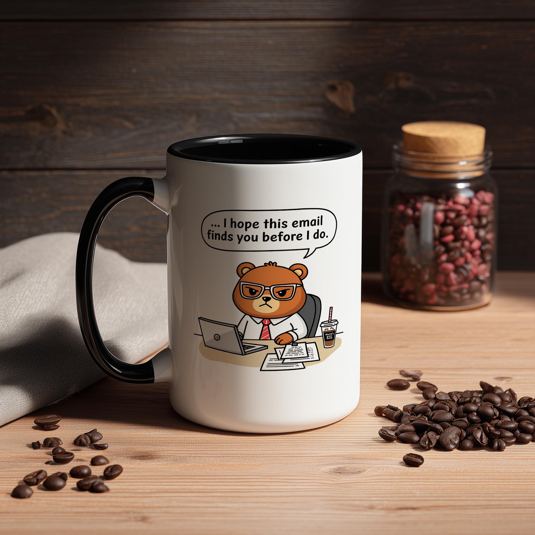Angry Office Bear - Work and Office Mug