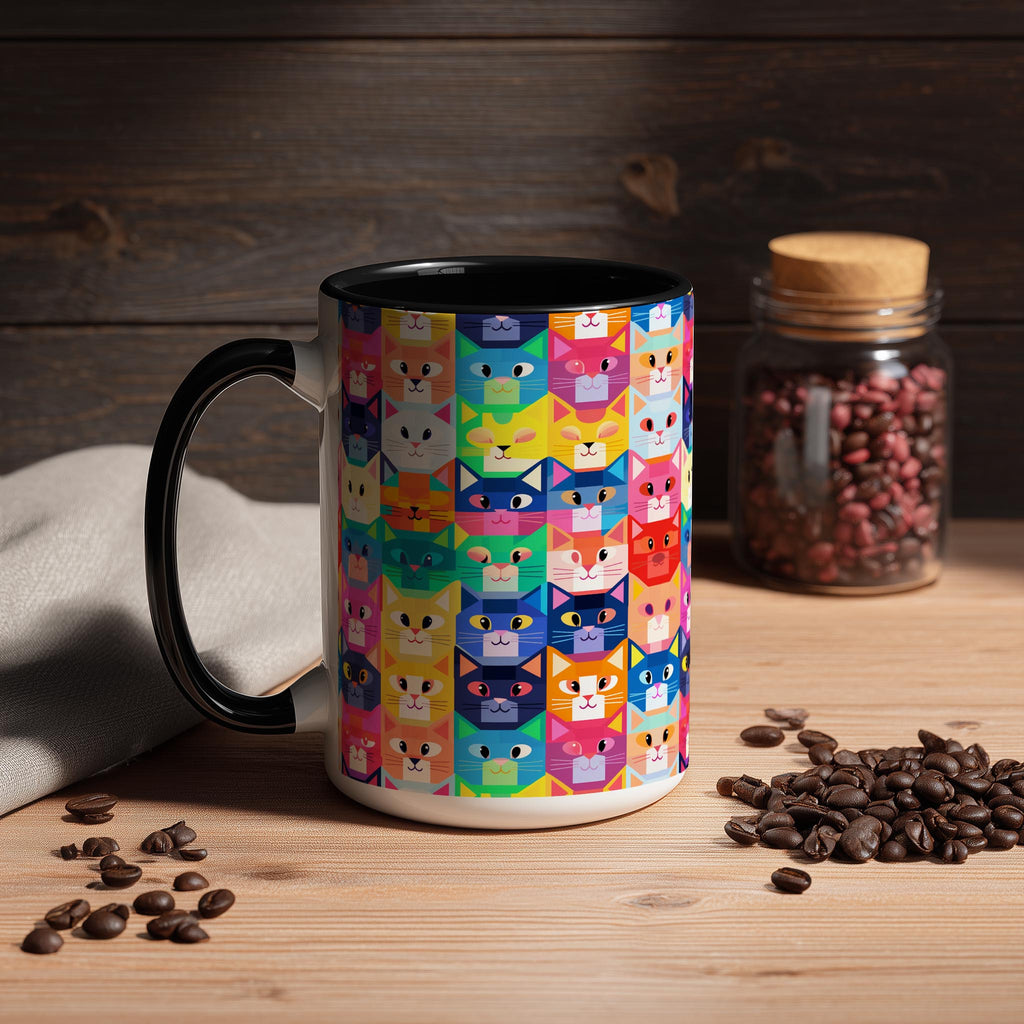 Geometric Art Cats - Pet Lovers Mug