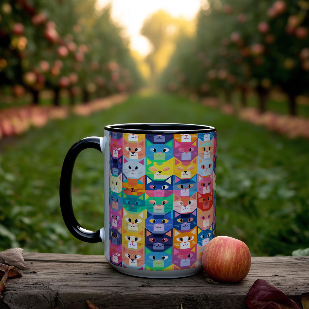 Geometric Art Cats - Pet Lovers Mug