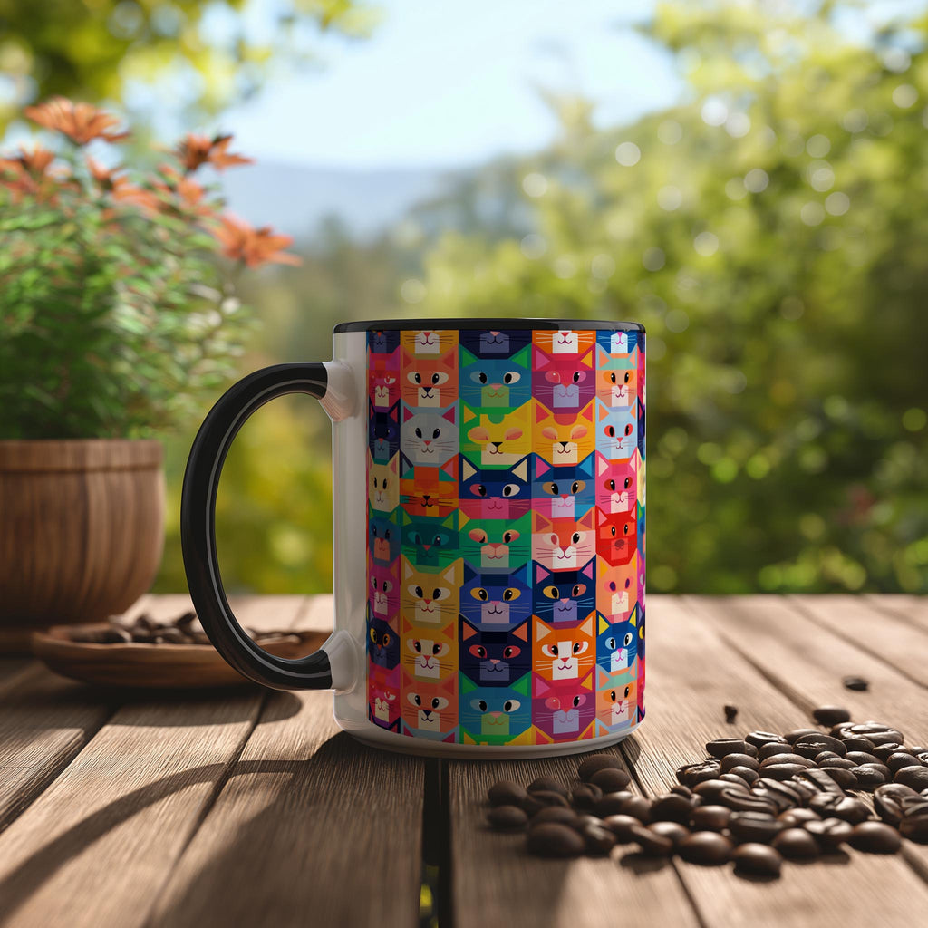 Geometric Art Cats - Pet Lovers Mug