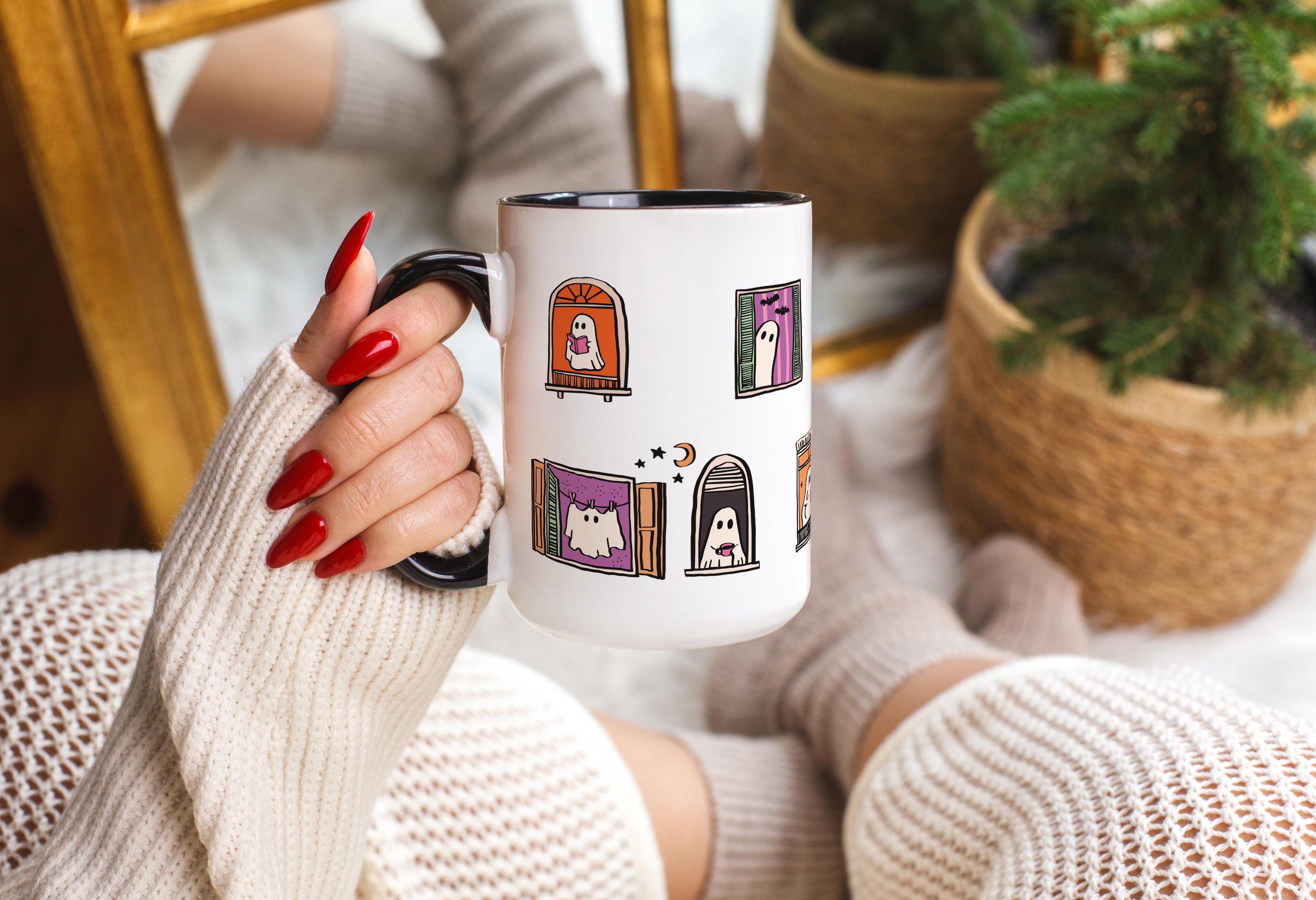 Ghostly Neighbors - Halloween Mug