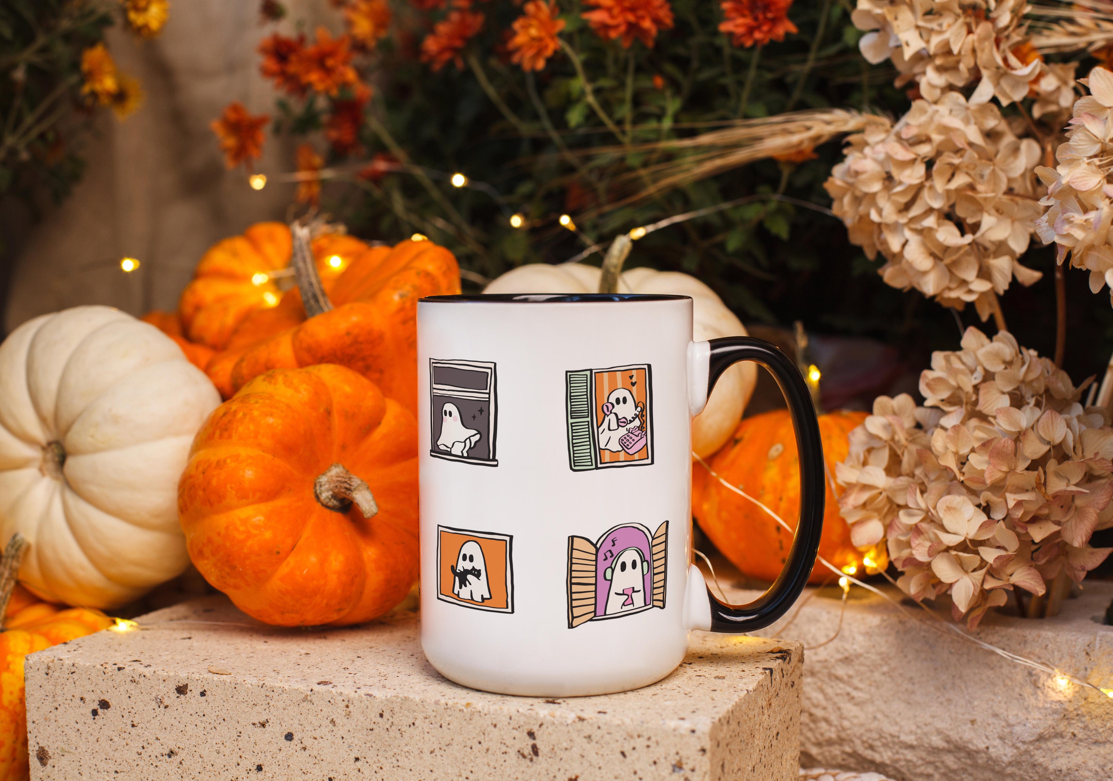 Ghostly Neighbors - Halloween Mug