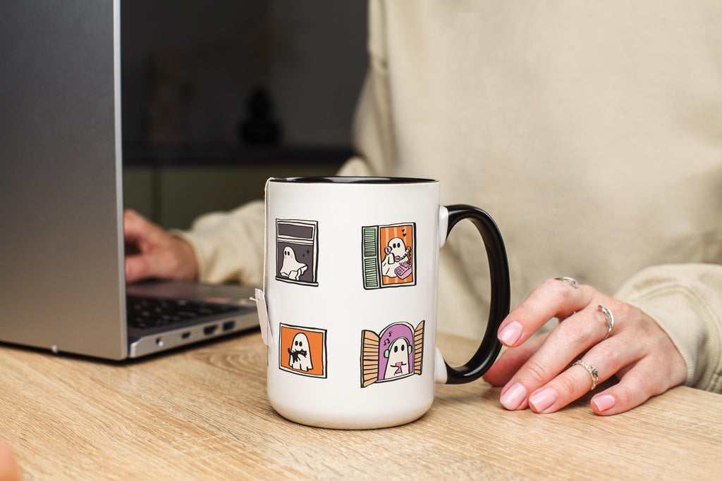 Ghostly Neighbors - Halloween Mug