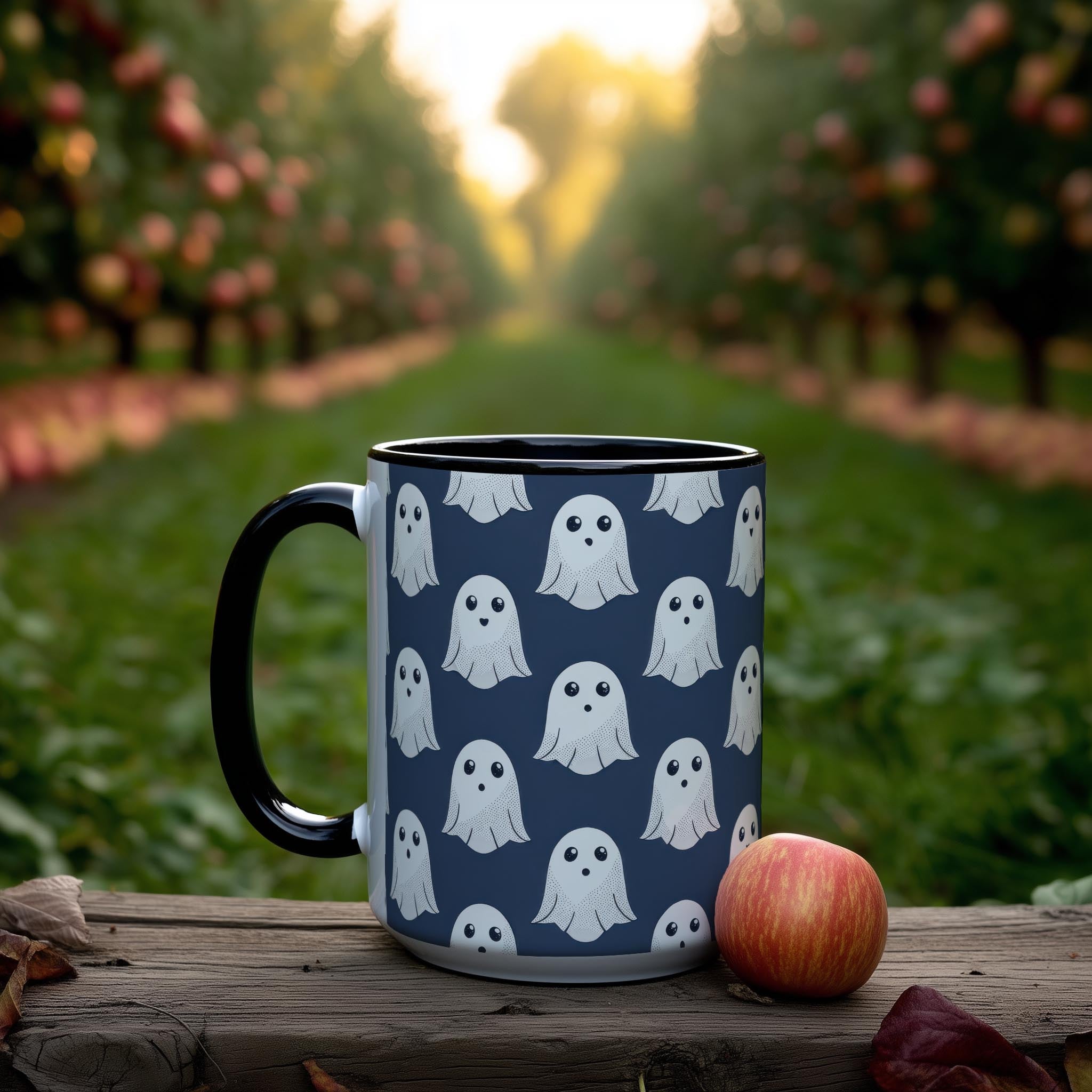 Cute Ghost Pattern - Halloween Mug