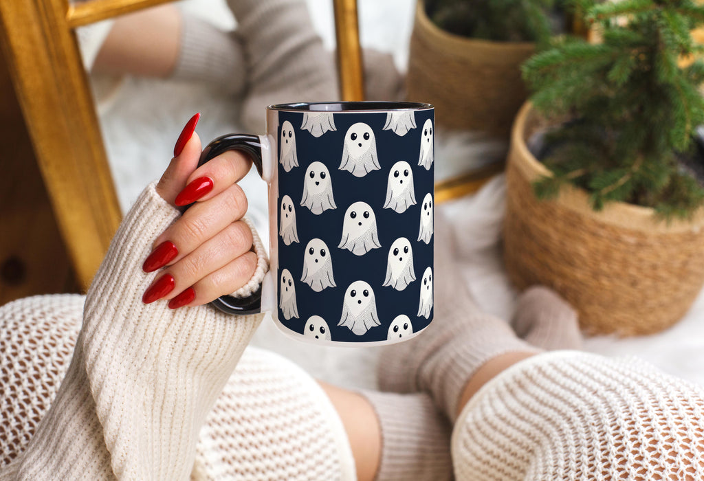 Cute Ghost Pattern - Halloween Mug