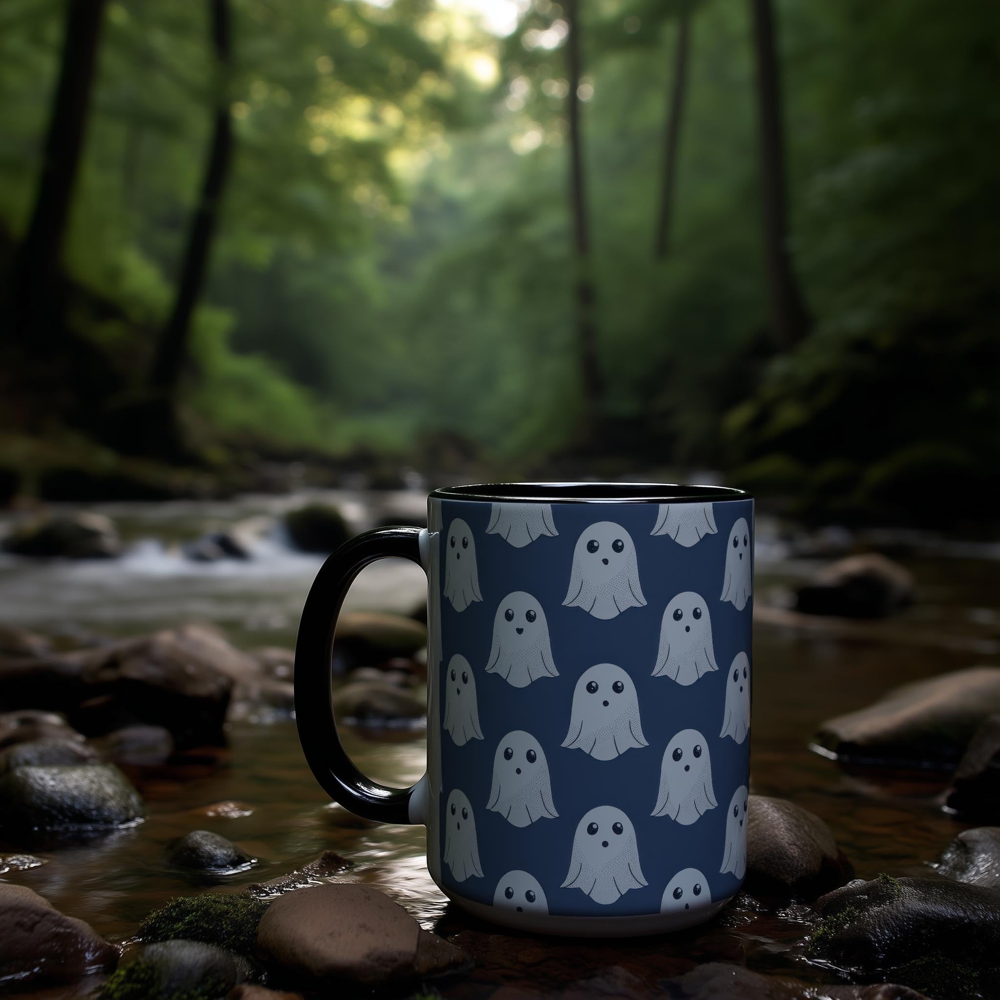 Cute Ghost Pattern - Halloween Mug