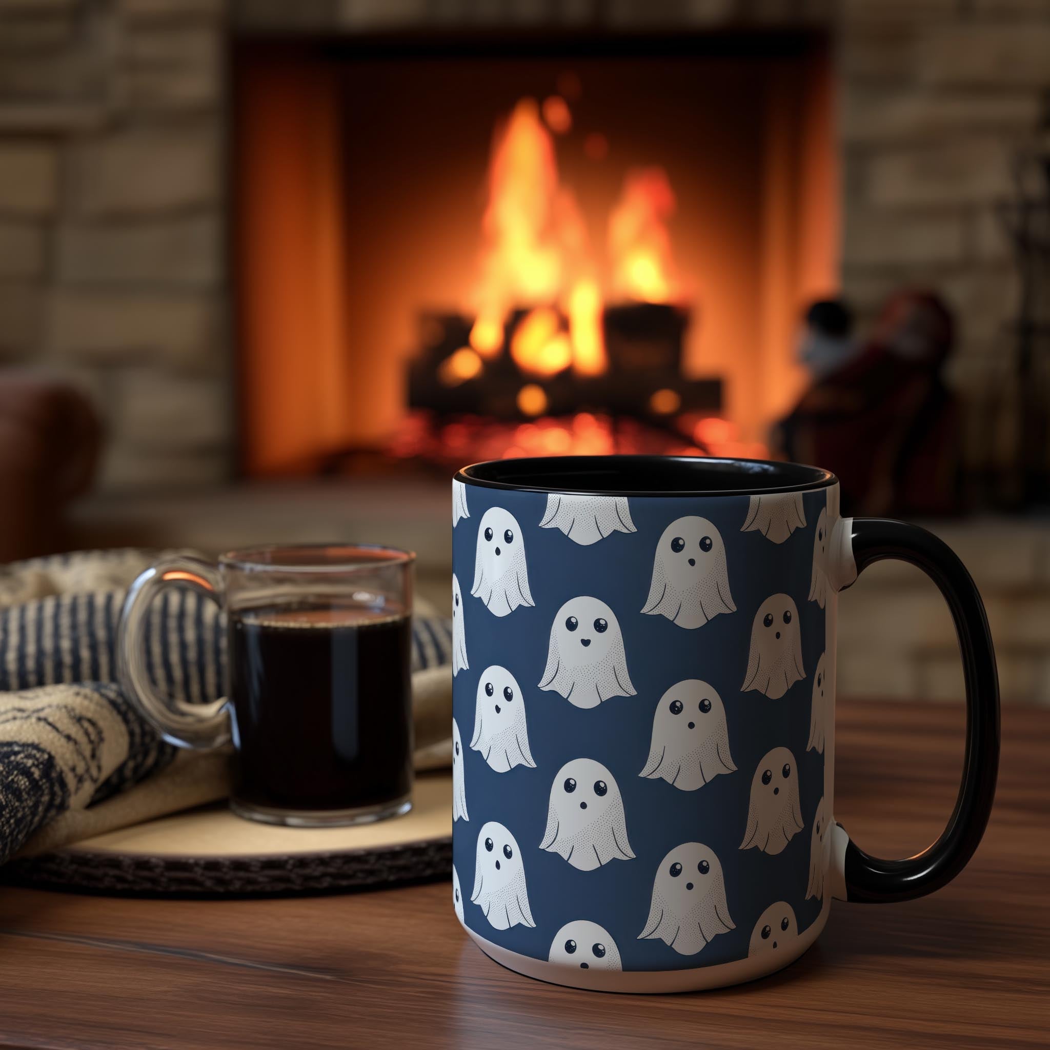 Cute Ghost Pattern - Halloween Mug