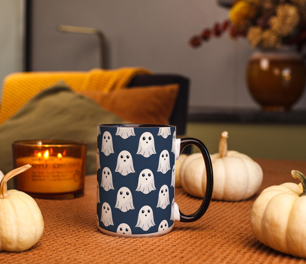 Cute Ghost Pattern - Halloween Mug