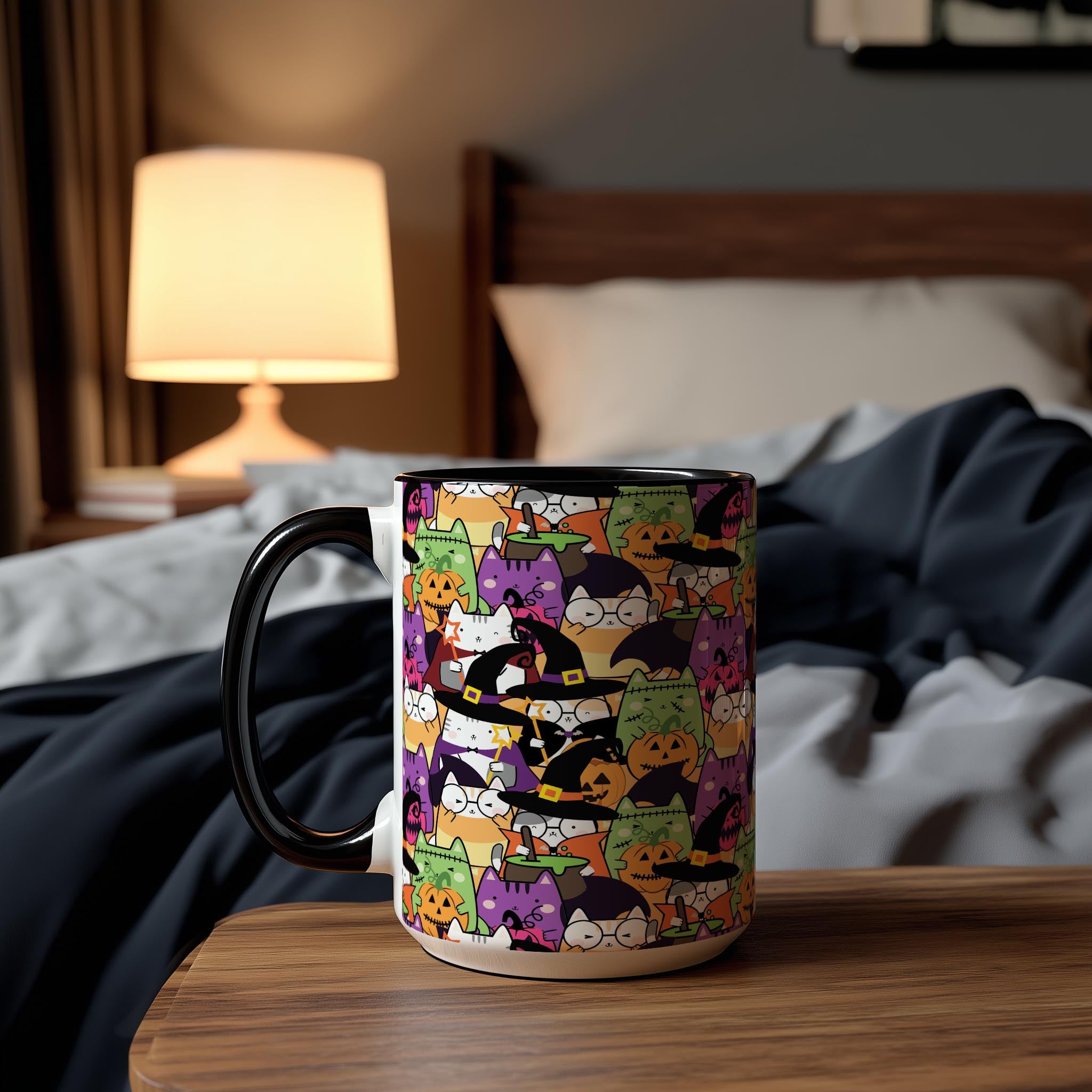 Halloween Cat Pattern - Pet Lovers Mug