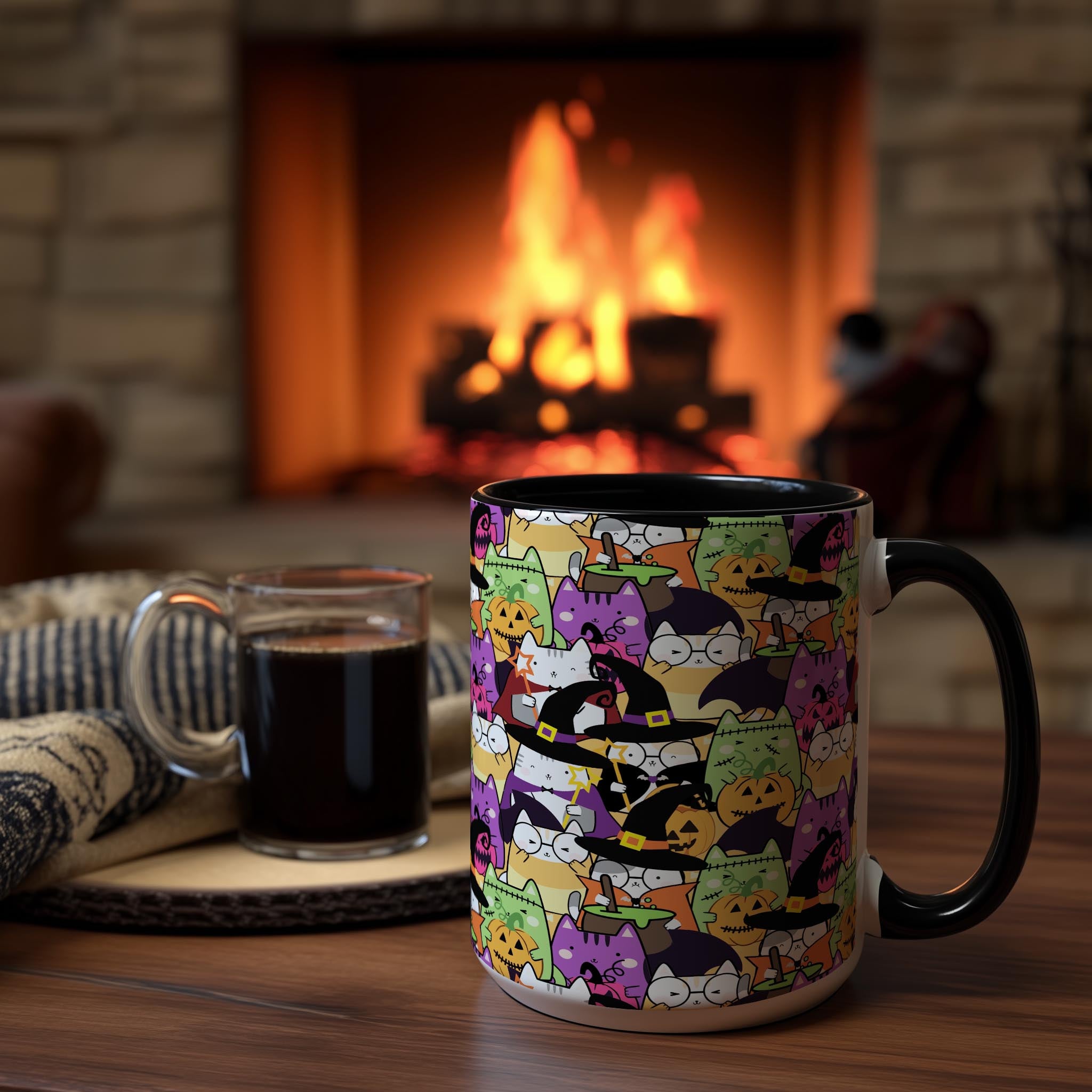 Halloween Doodle Cats - Pet Lovers Mug