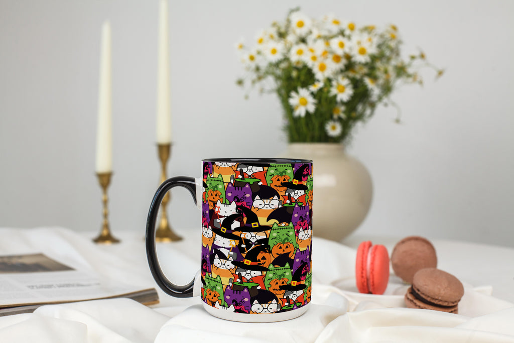 Halloween Doodle Cats - Pet Lovers Mug