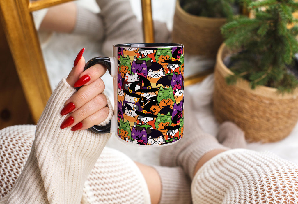 Halloween Doodle Cats - Pet Lovers Mug
