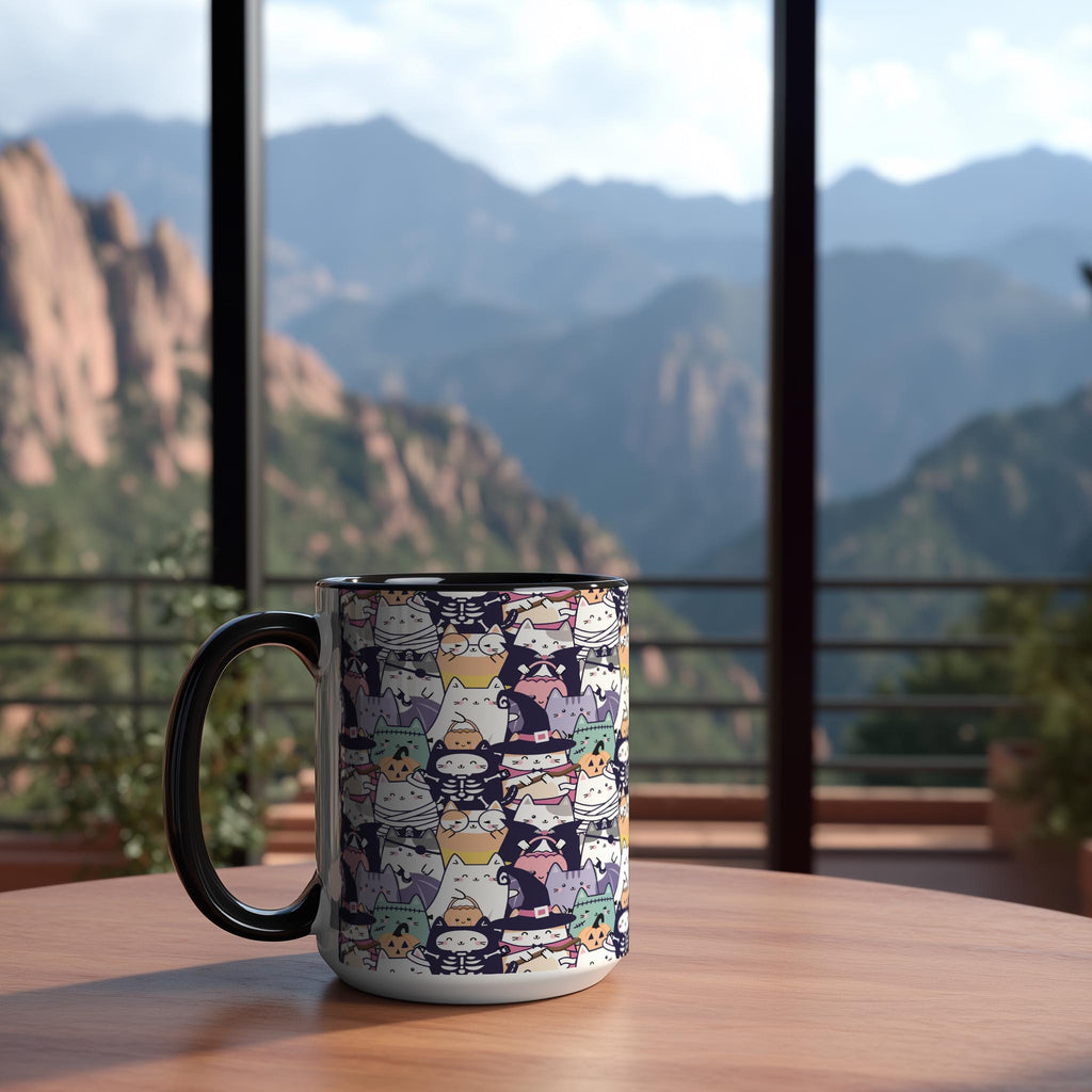 Halloween Cat Pattern - Pet Lovers Mug