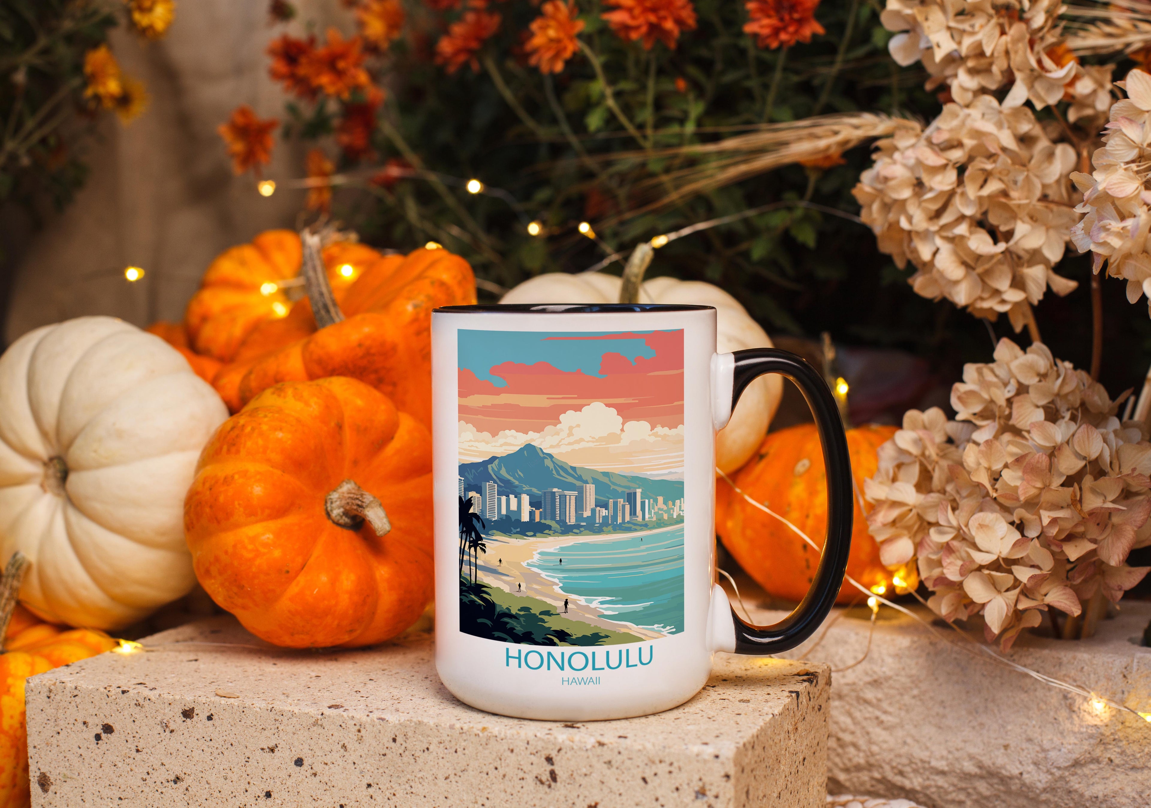 Honolulu - Hawaii - Beautiful Tourist Hotspots Mug