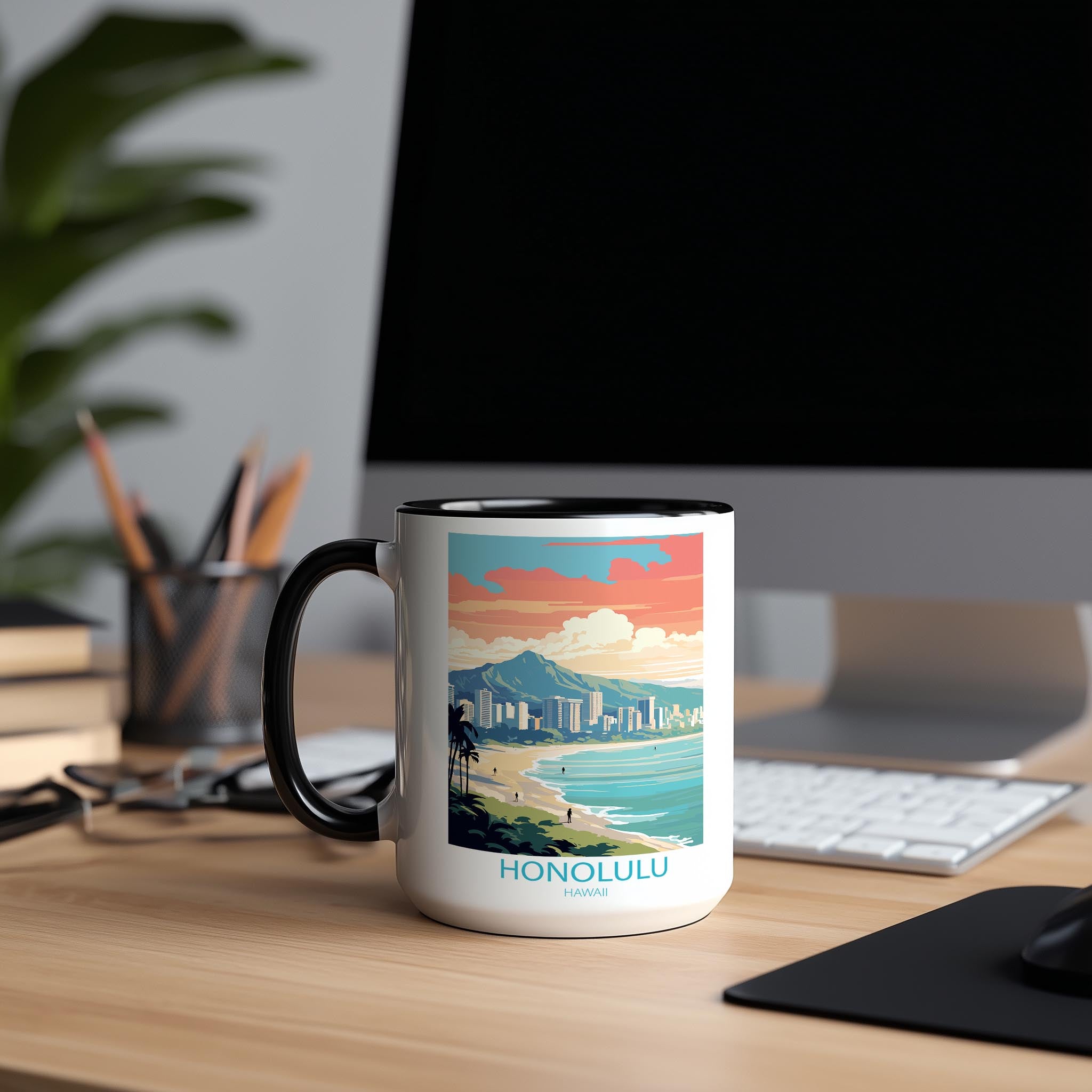 Honolulu - Hawaii - Beautiful Tourist Hotspots Mug