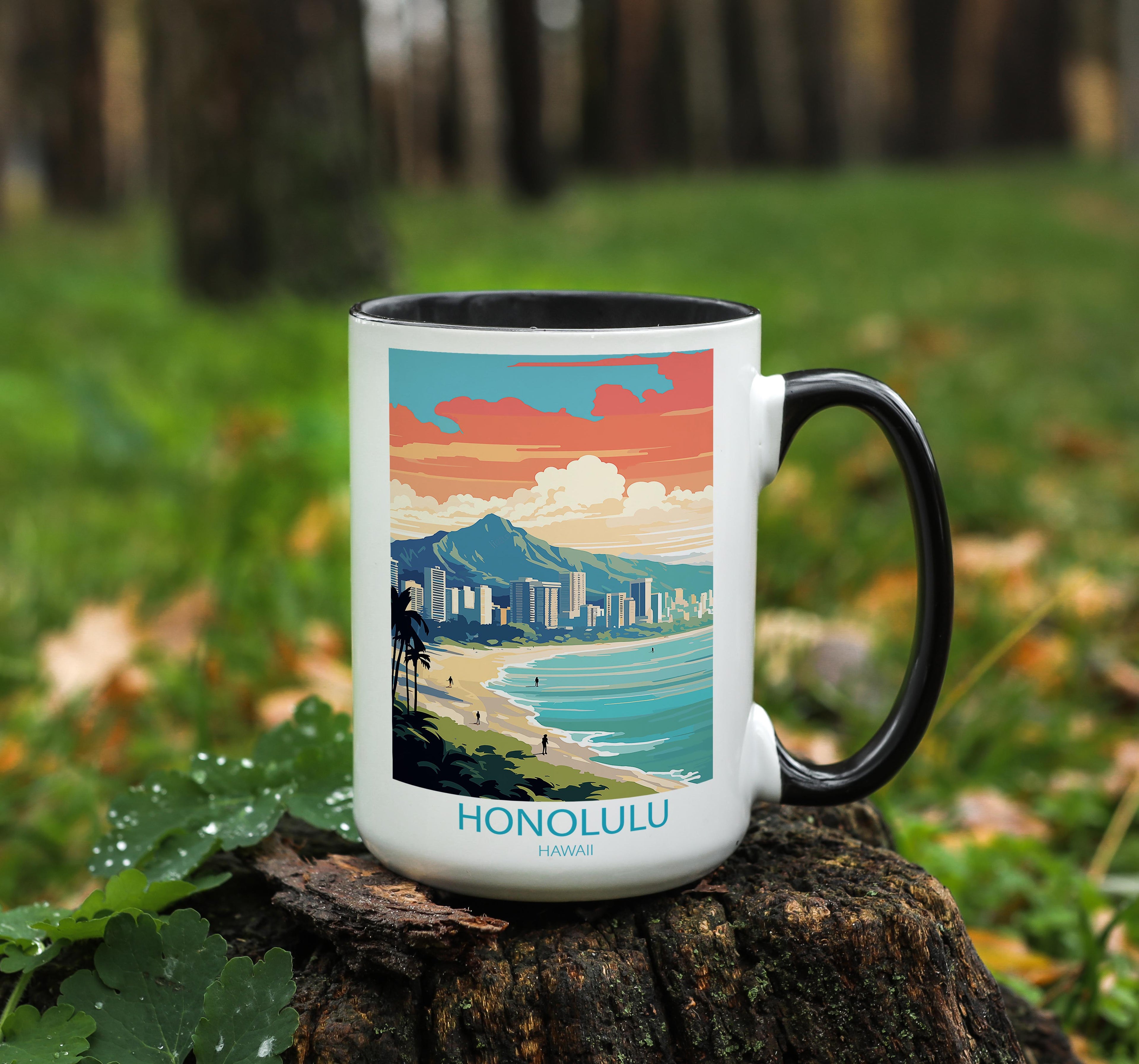Honolulu - Hawaii - Beautiful Tourist Hotspots Mug