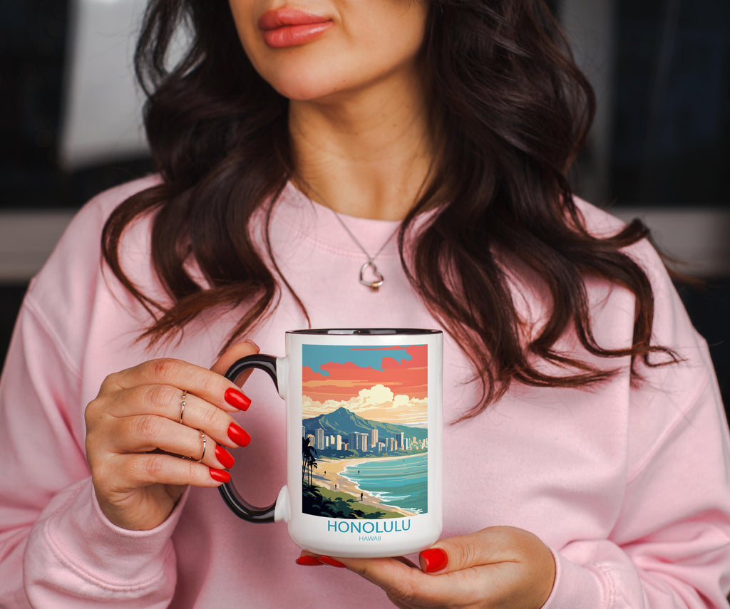 Honolulu - Hawaii - Beautiful Tourist Hotspots Mug