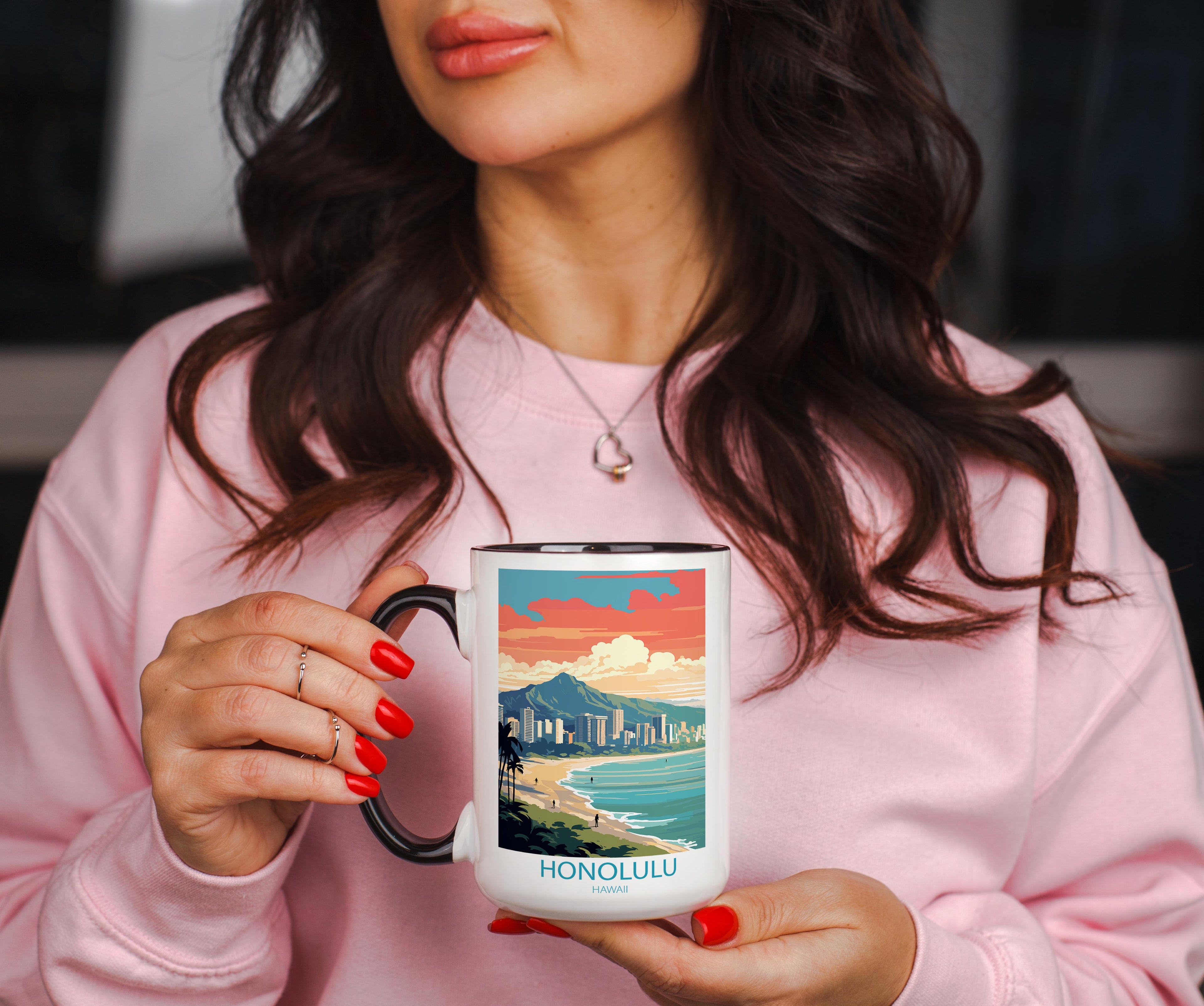 Honolulu - Hawaii - Beautiful Tourist Hotspots Mug